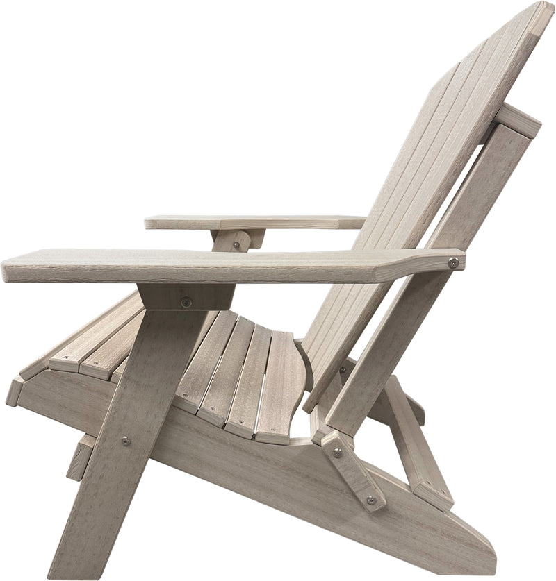 King-Size Folding Adirondack Chair - Exclusive Woodgrain