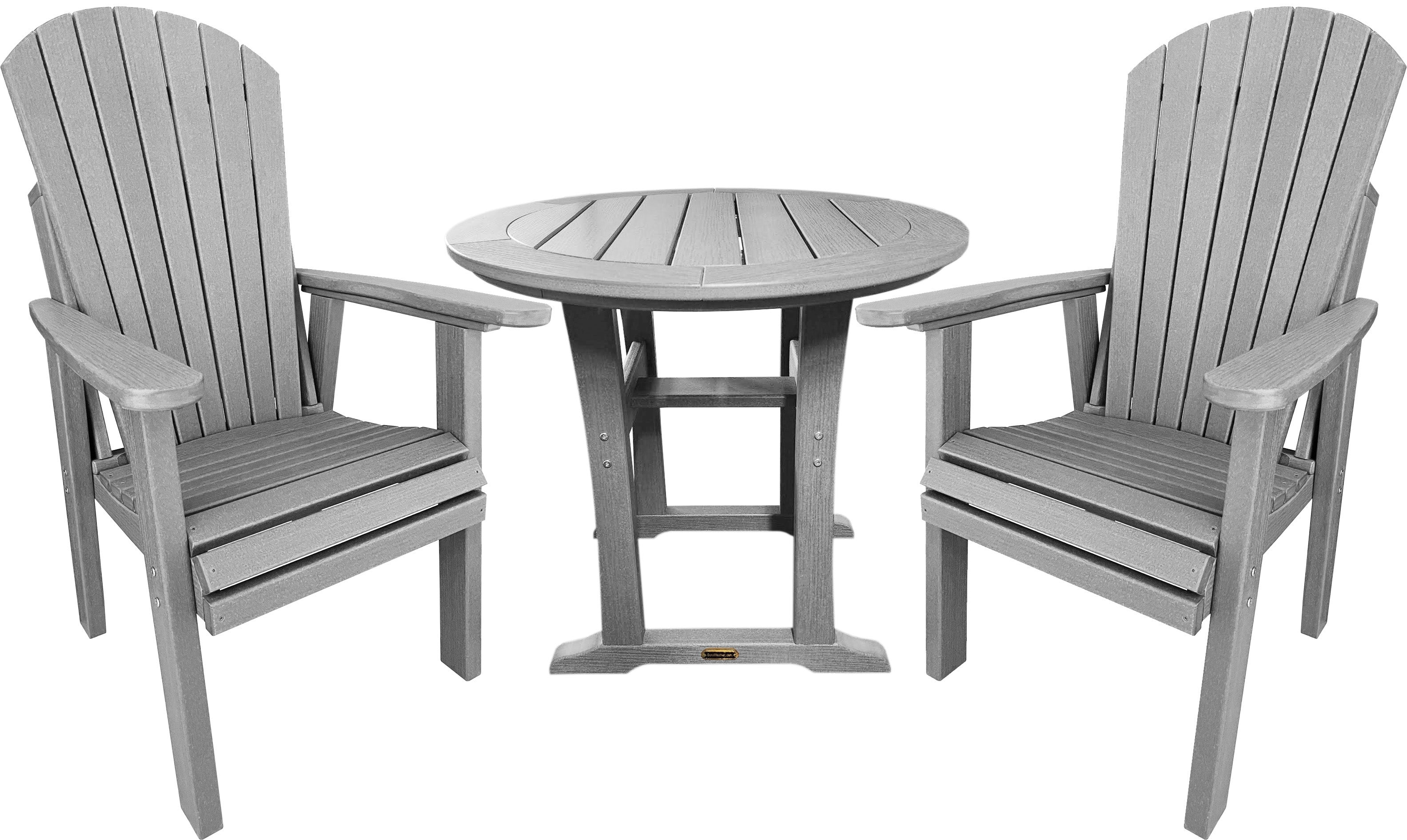 DURAWEATHER POLY® 3-Piece Adirondack Bistro Dining Table Set