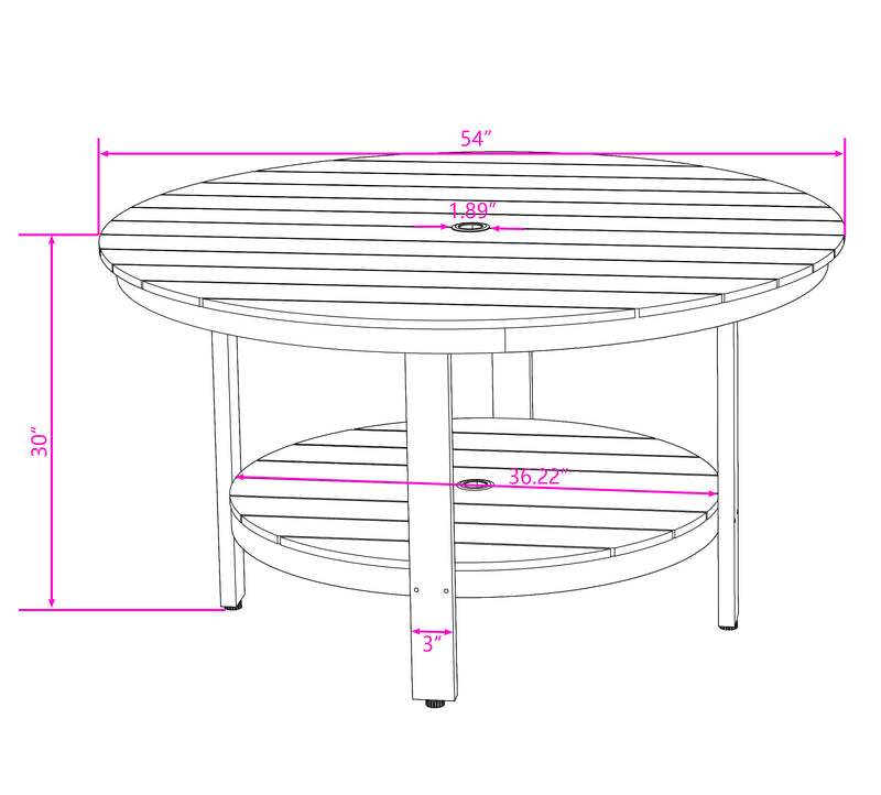 DURAWEATHER POLY® 5-Piece Outdoor Dining Table Set