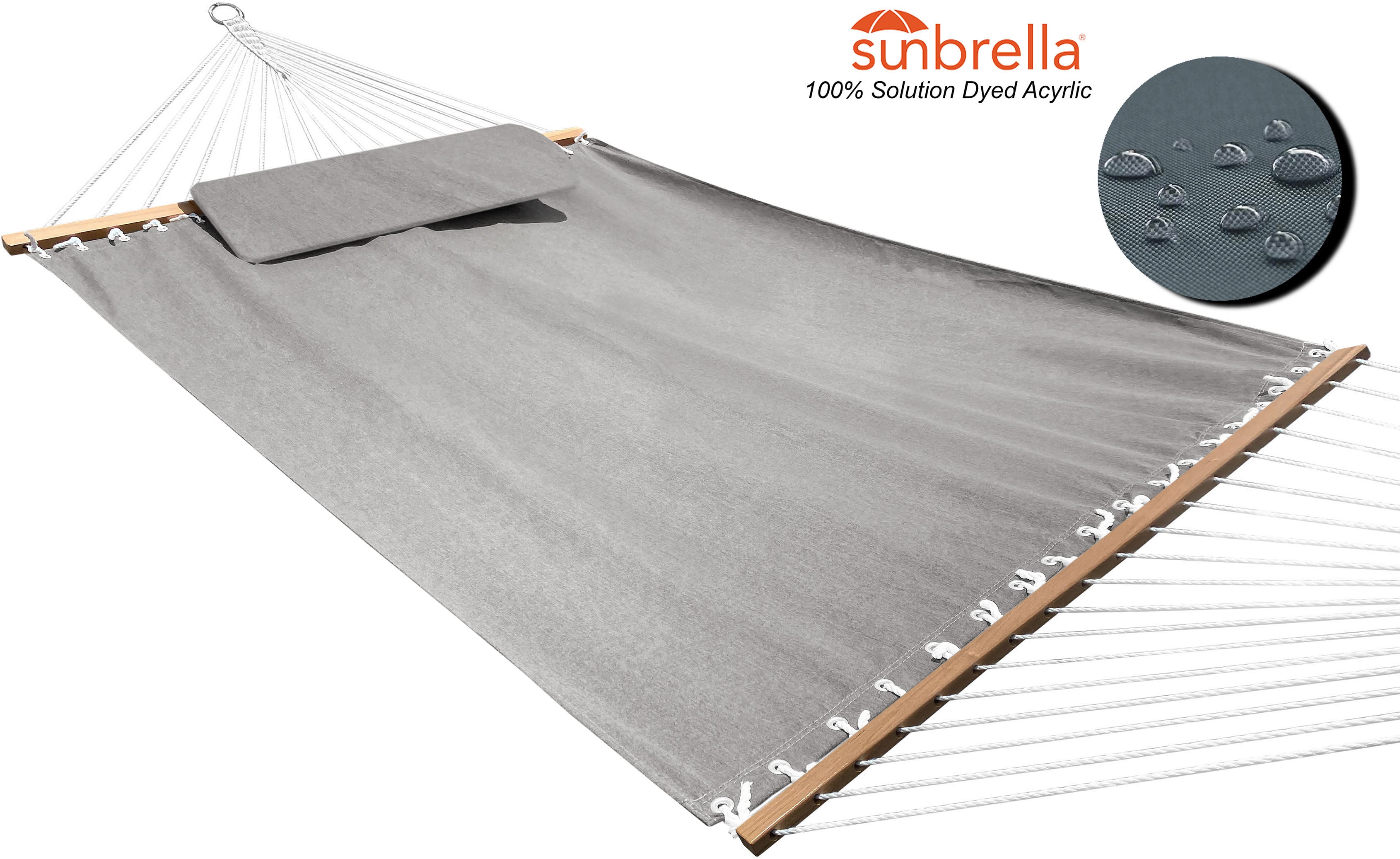 large hammock with pillow quick dry sunbrella fabric cast ash