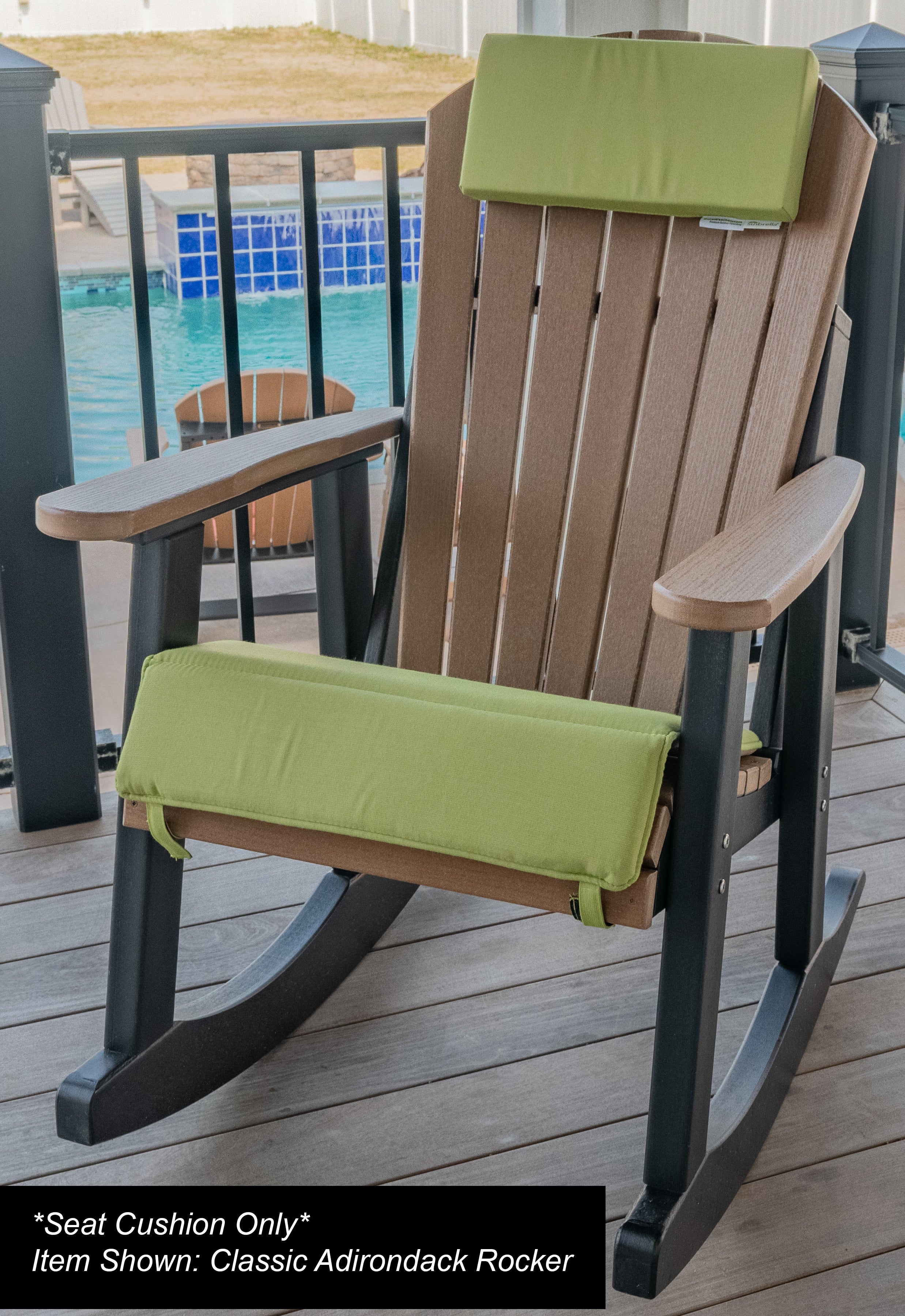 Dining, Counter, Rocker, & Glider Chair Seat Cushions Sunbrella® Fabric (18 Colors Options!)