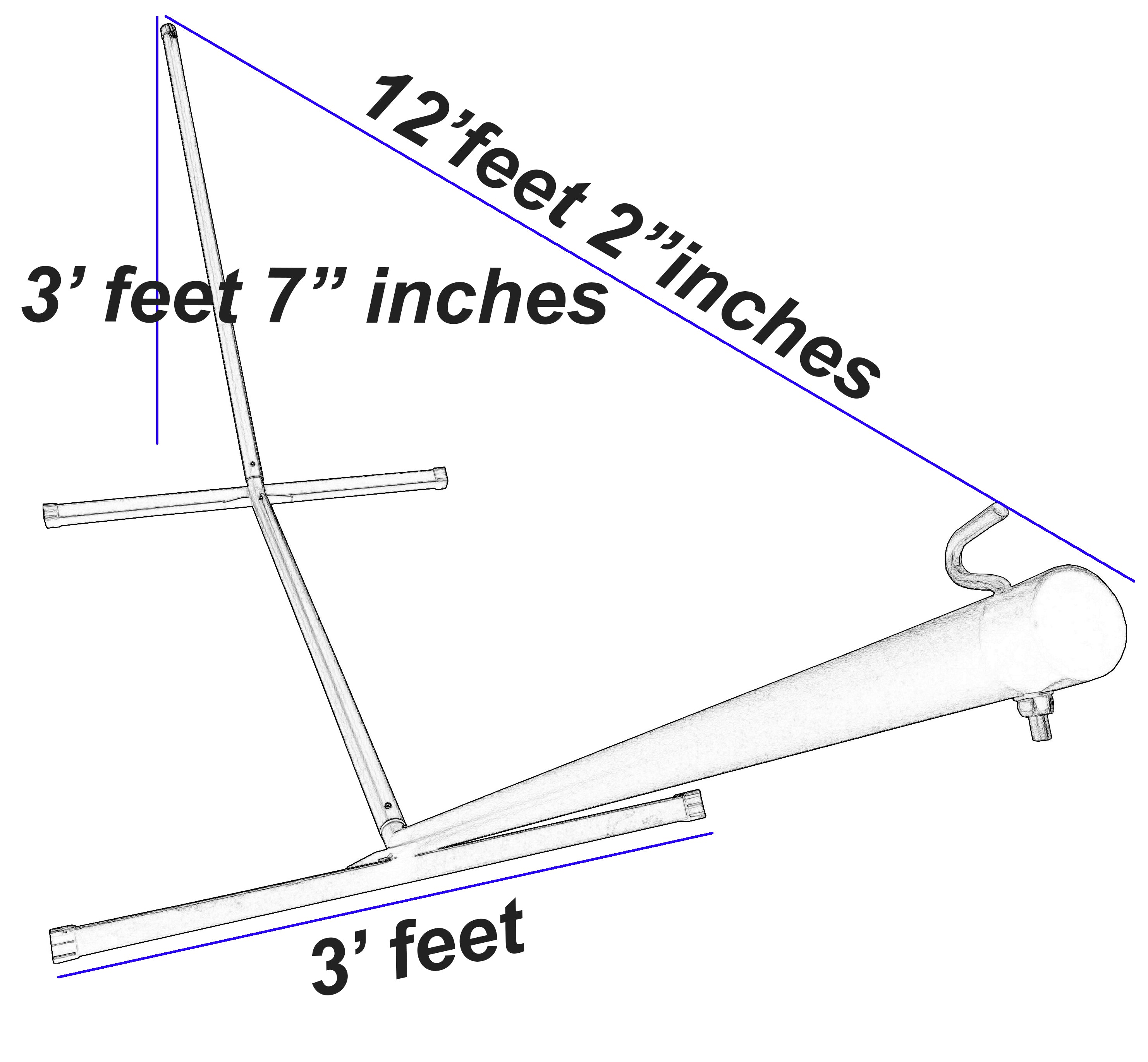 DURAWEATHER POLY® Hammock with Steel Stand and Pillow in Sunbrella Fabrics