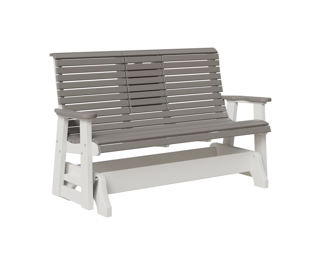 Classic 5' Rollback Loveseat Glider With Flip Down Console