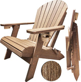 DURAWEATHER POLY® Folding Adirondack Chair with Collapsible Cup & Wine Holders King Size