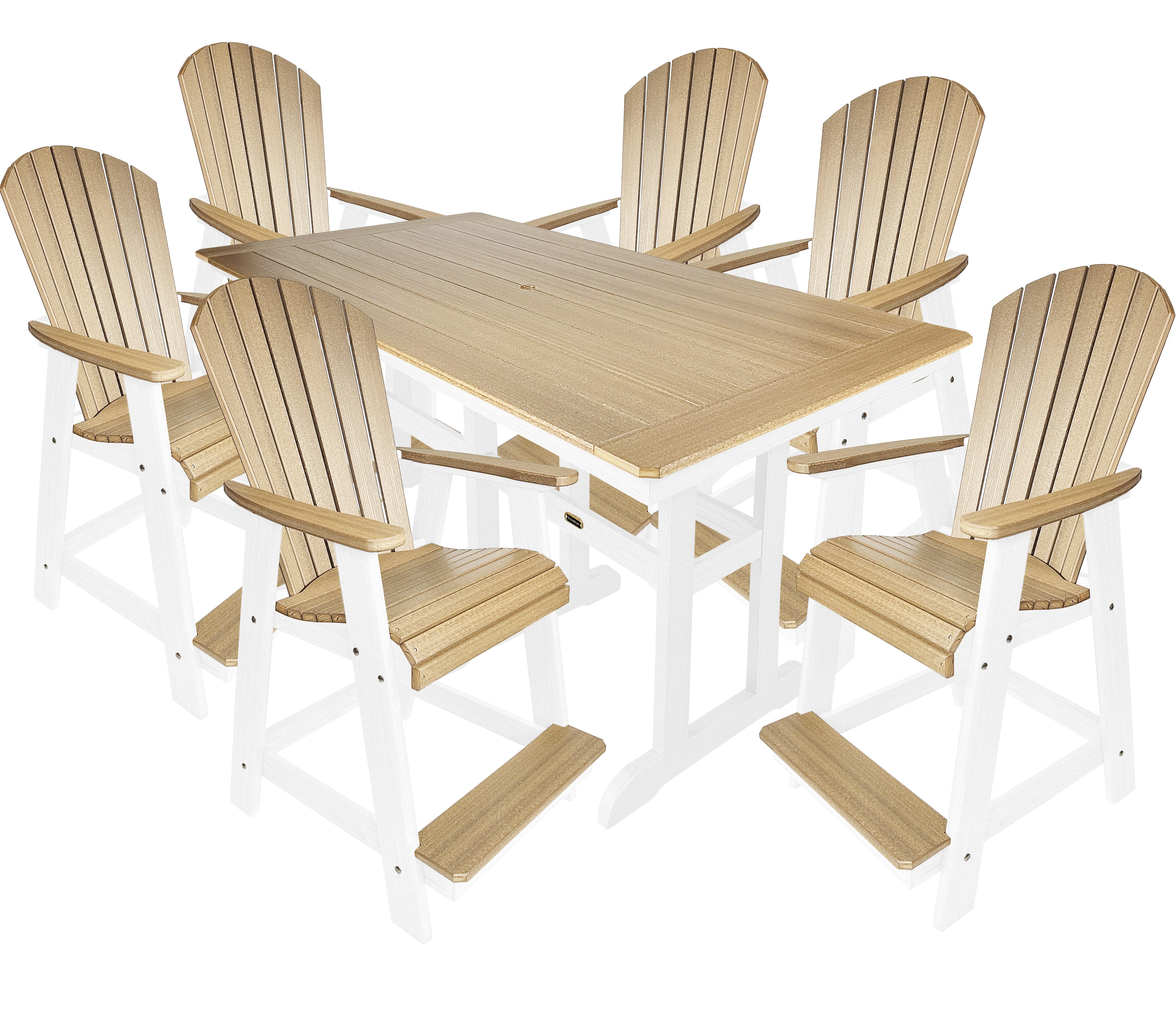 7-Piece Oceanview Adirondack Counter Set - Fully Assembled