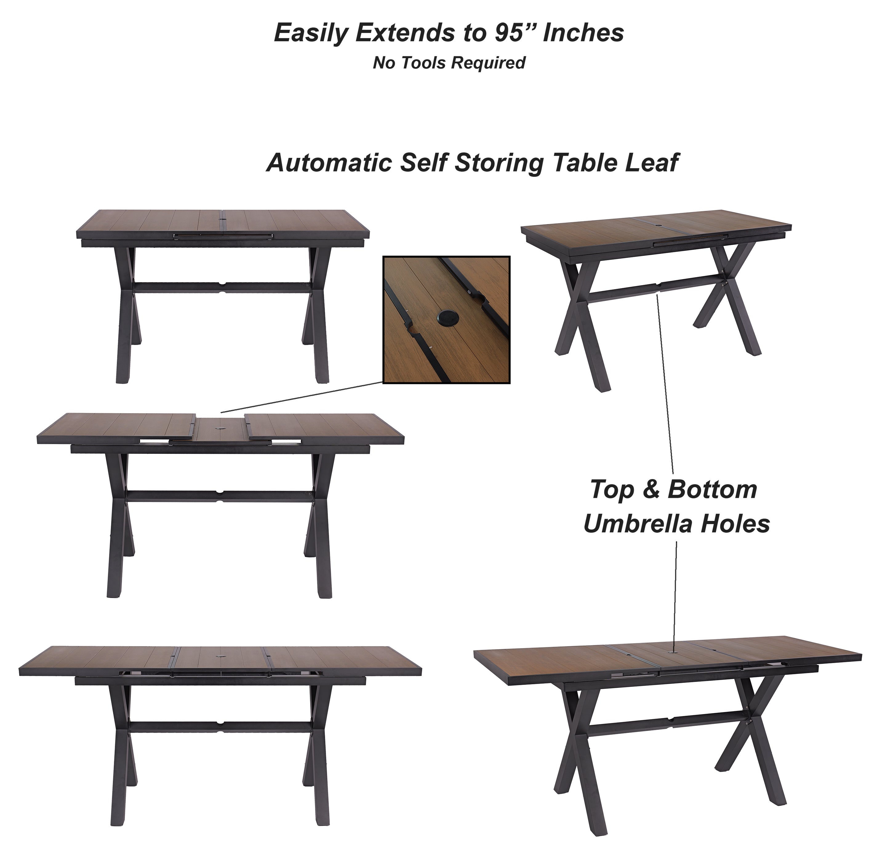 9-Piece Extension Adirondack Counter Table Set