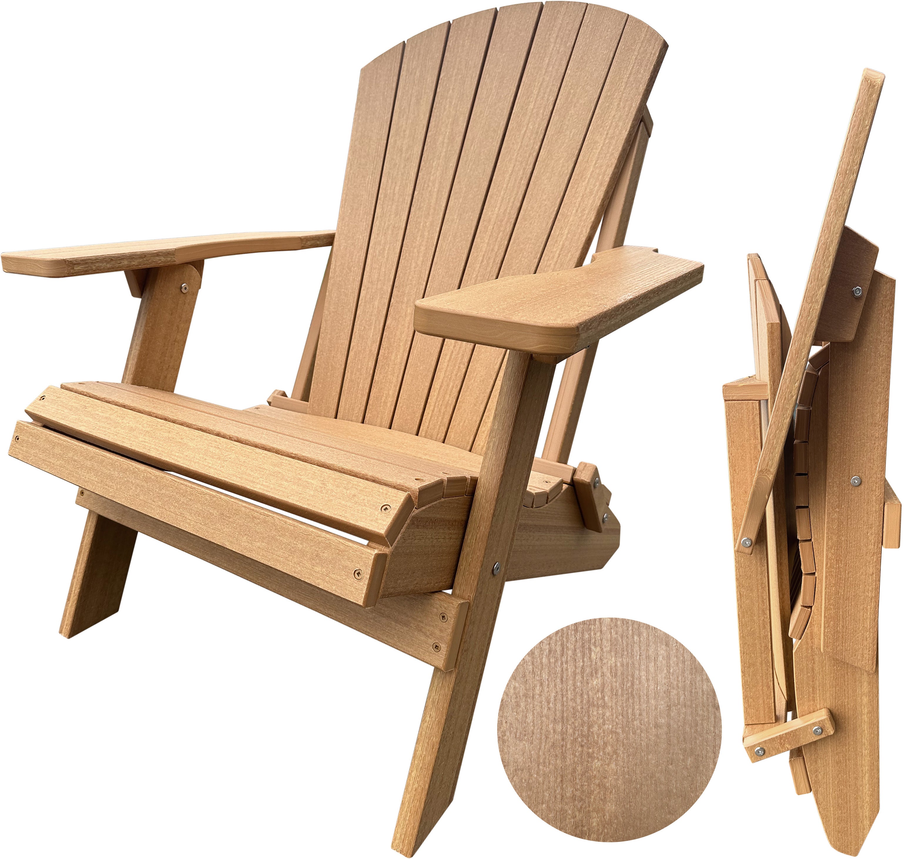 DURAWEATHER POLY® Set of 8 Folding Adirondack Chairs King-Size