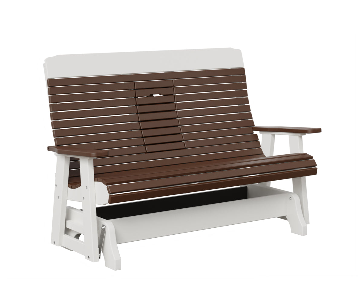 Traditional Loveseat Glider With Flip Down Console