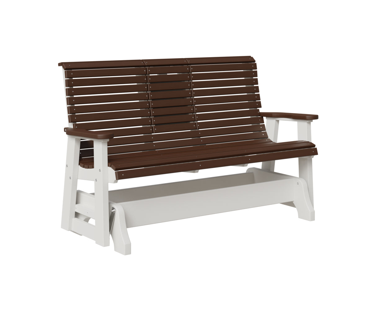 Classic 5' Rollback Loveseat Glider With Flip Down Console