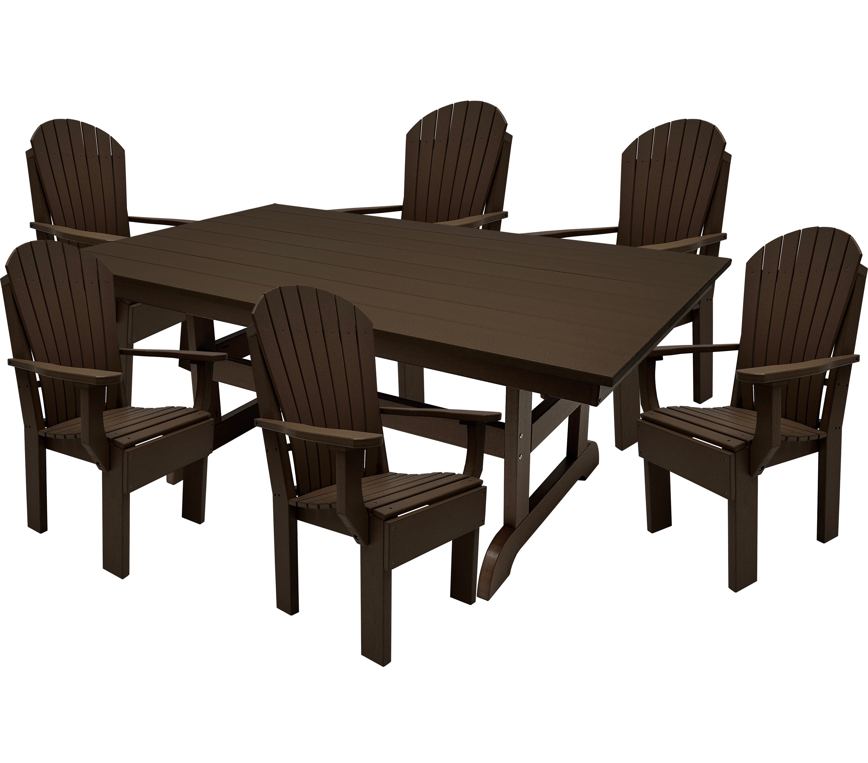7-Piece Farmhouse Adirondack Dining Table Set