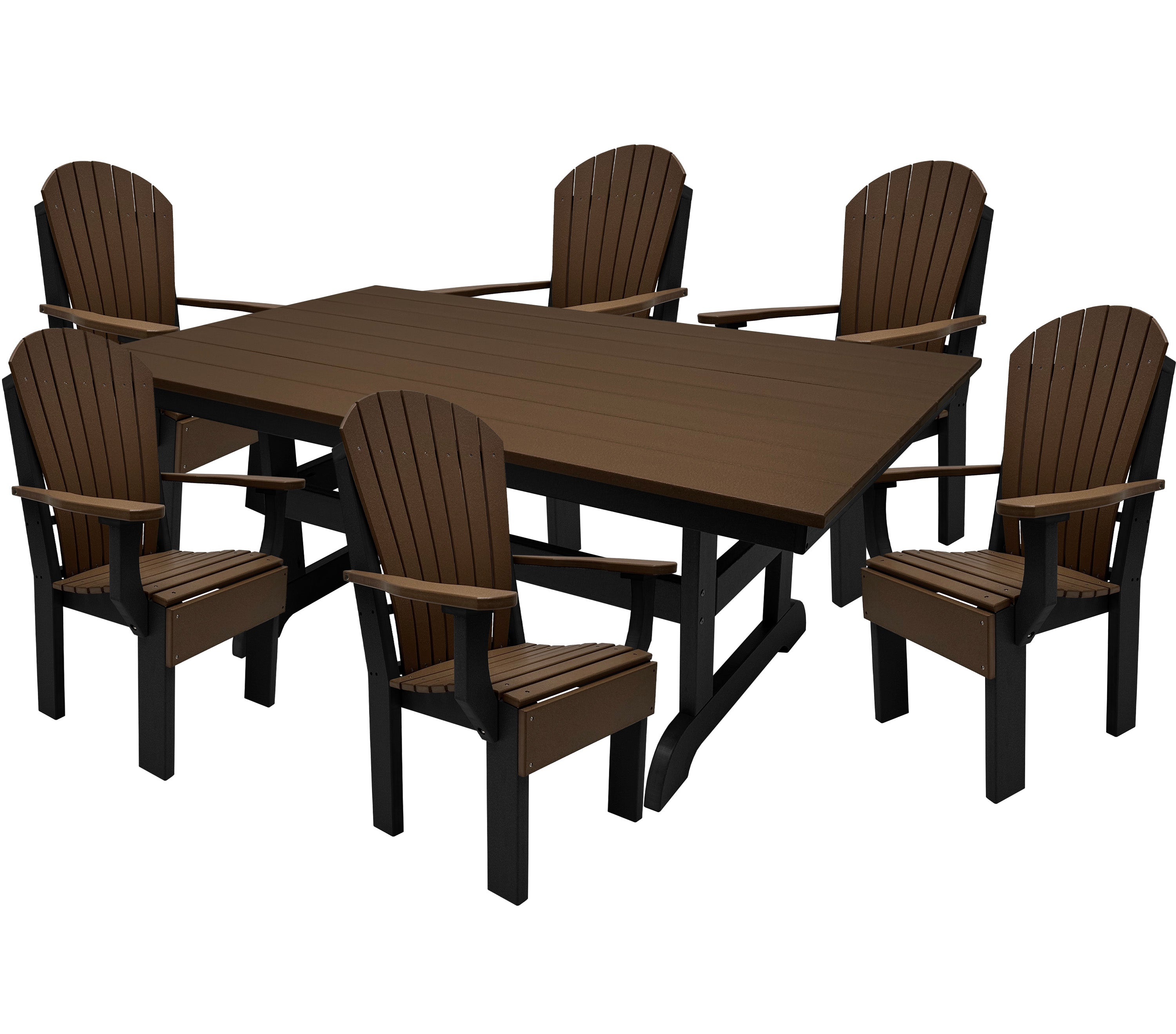 7-Piece Farmhouse Adirondack Dining Table Set