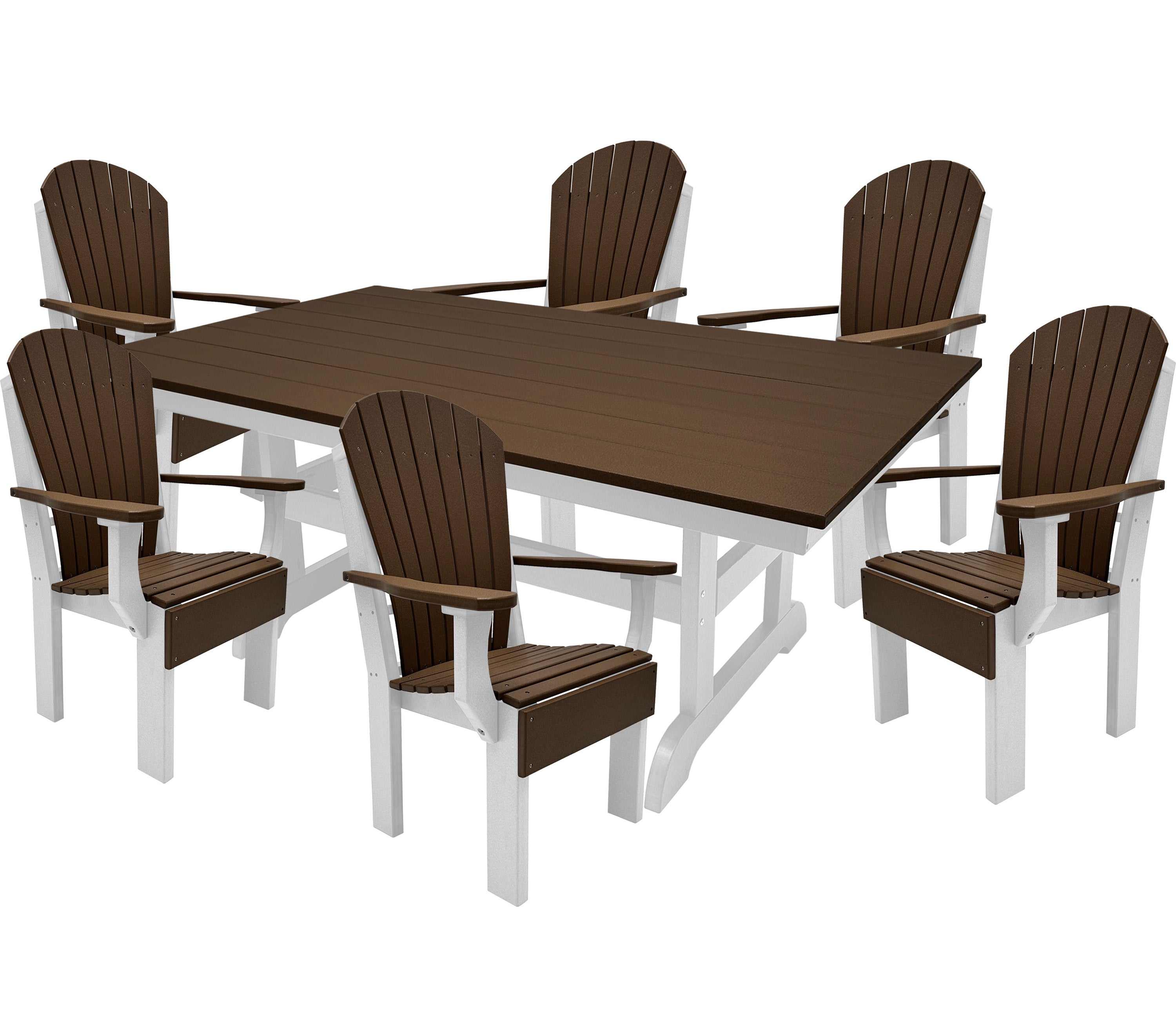 7-Piece Farmhouse Adirondack Dining Table Set