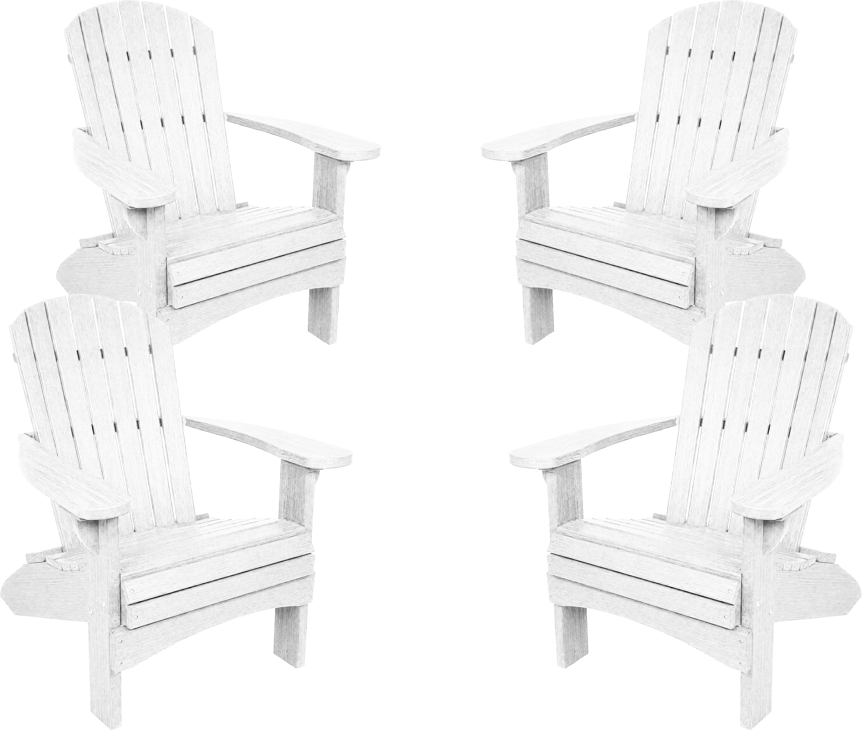Set of 4 Adirondack Chairs Original King Size