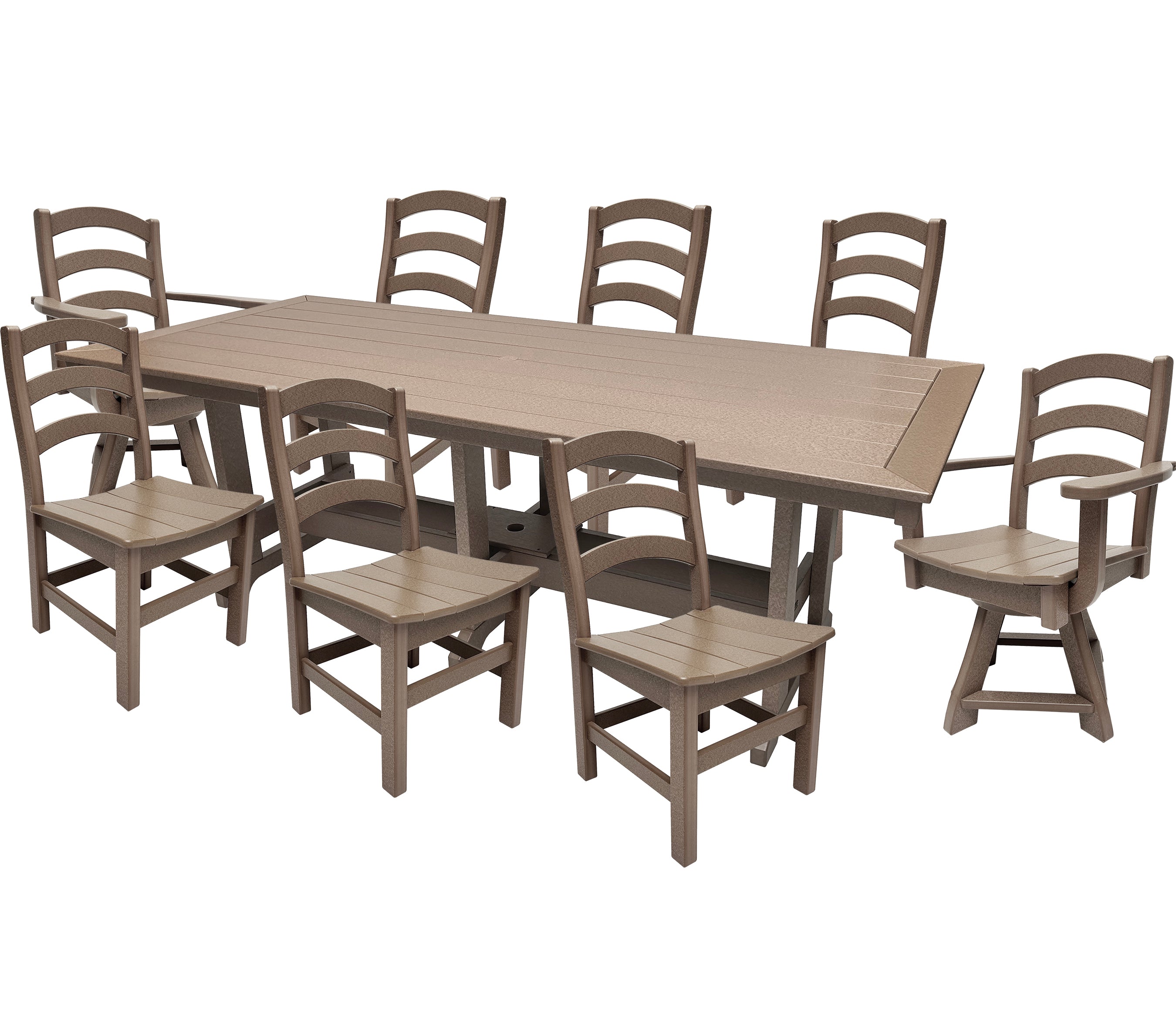 9-Piece Gardenia Dining Set With Two Swivel Chairs