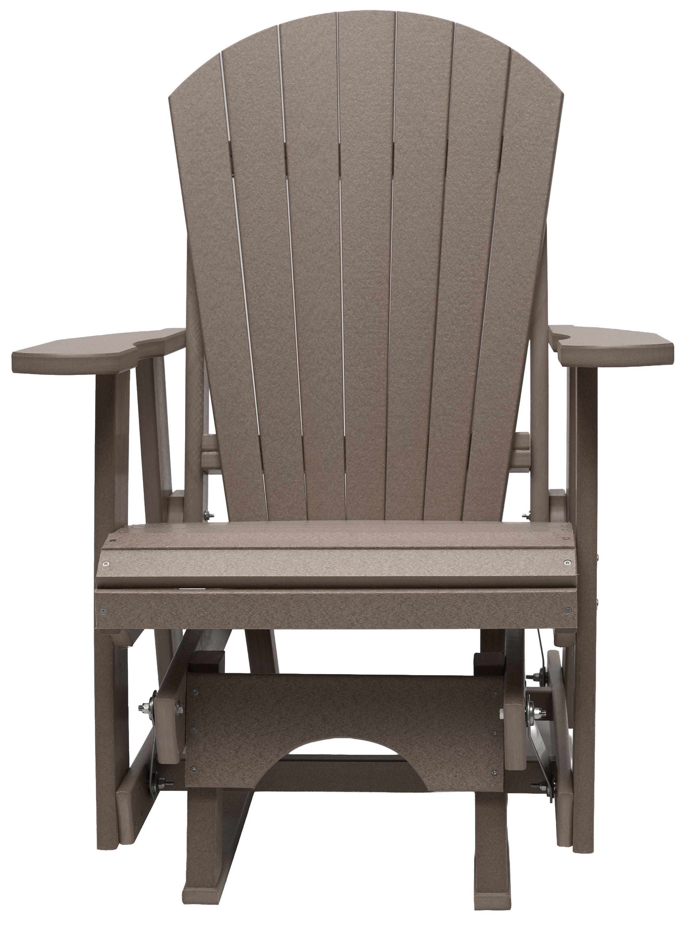 Set of 2 Adirondack Single Gliders With Two Tier End Table