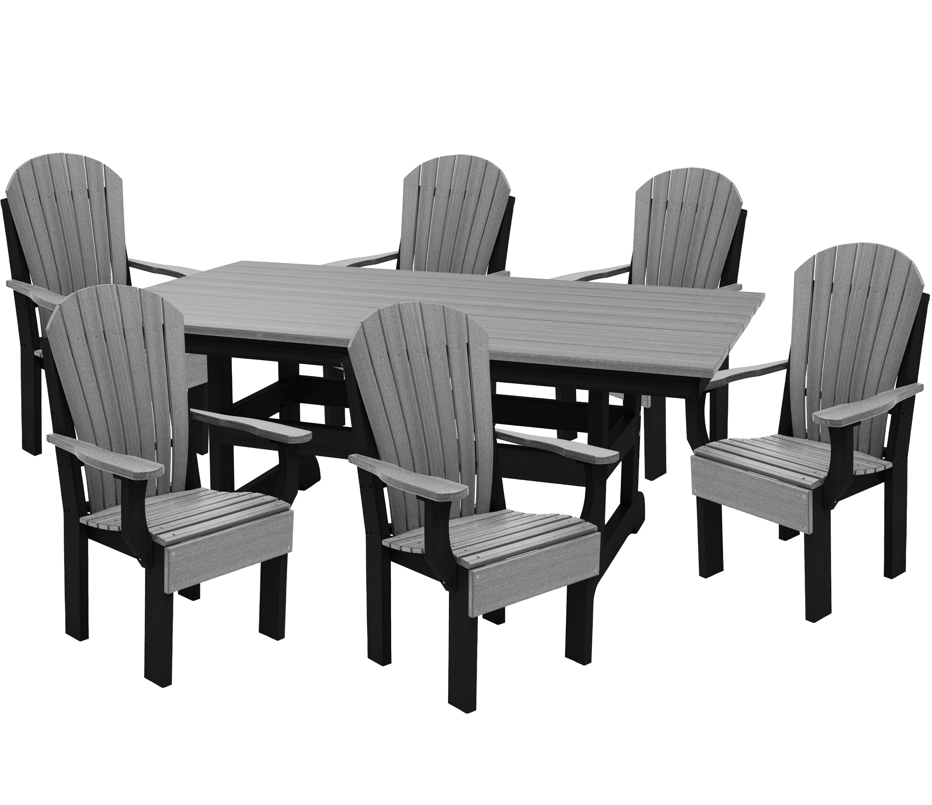 7-Piece Farmhouse Adirondack Dining Table Set