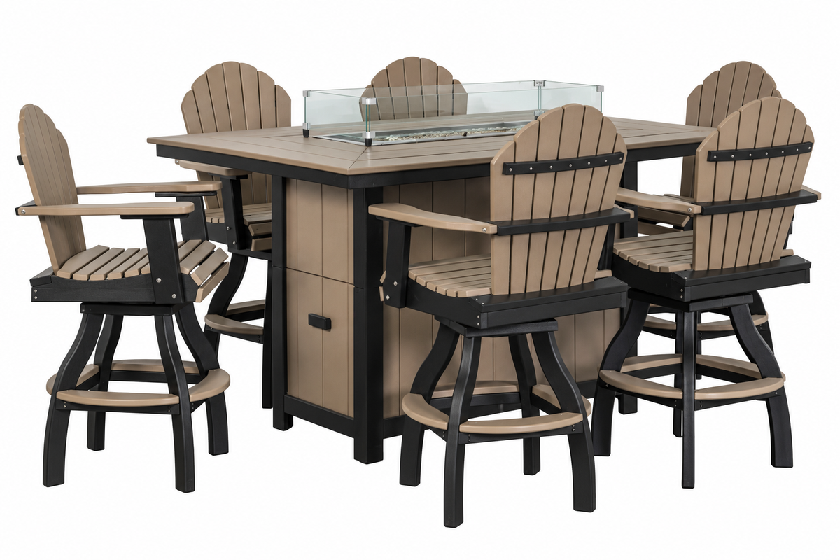 7-Piece Nantucket Counter Height Fire Pit Table Set