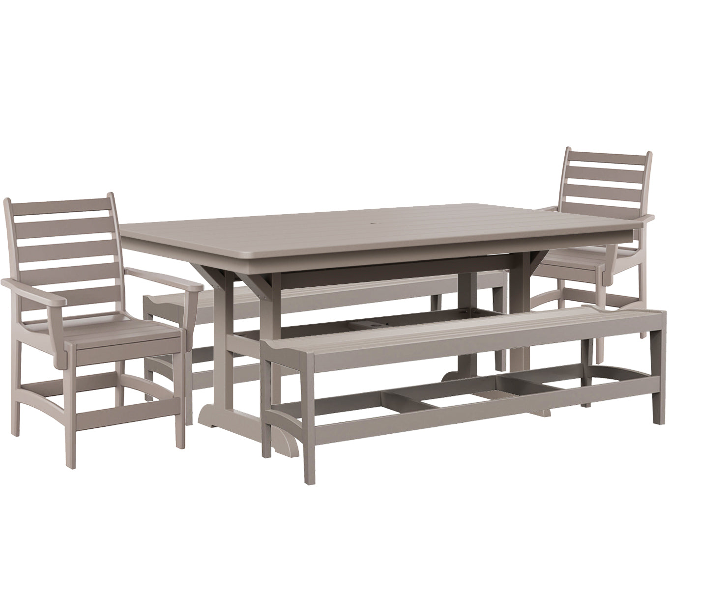 Maywood Dining Set With Two Benches - New
