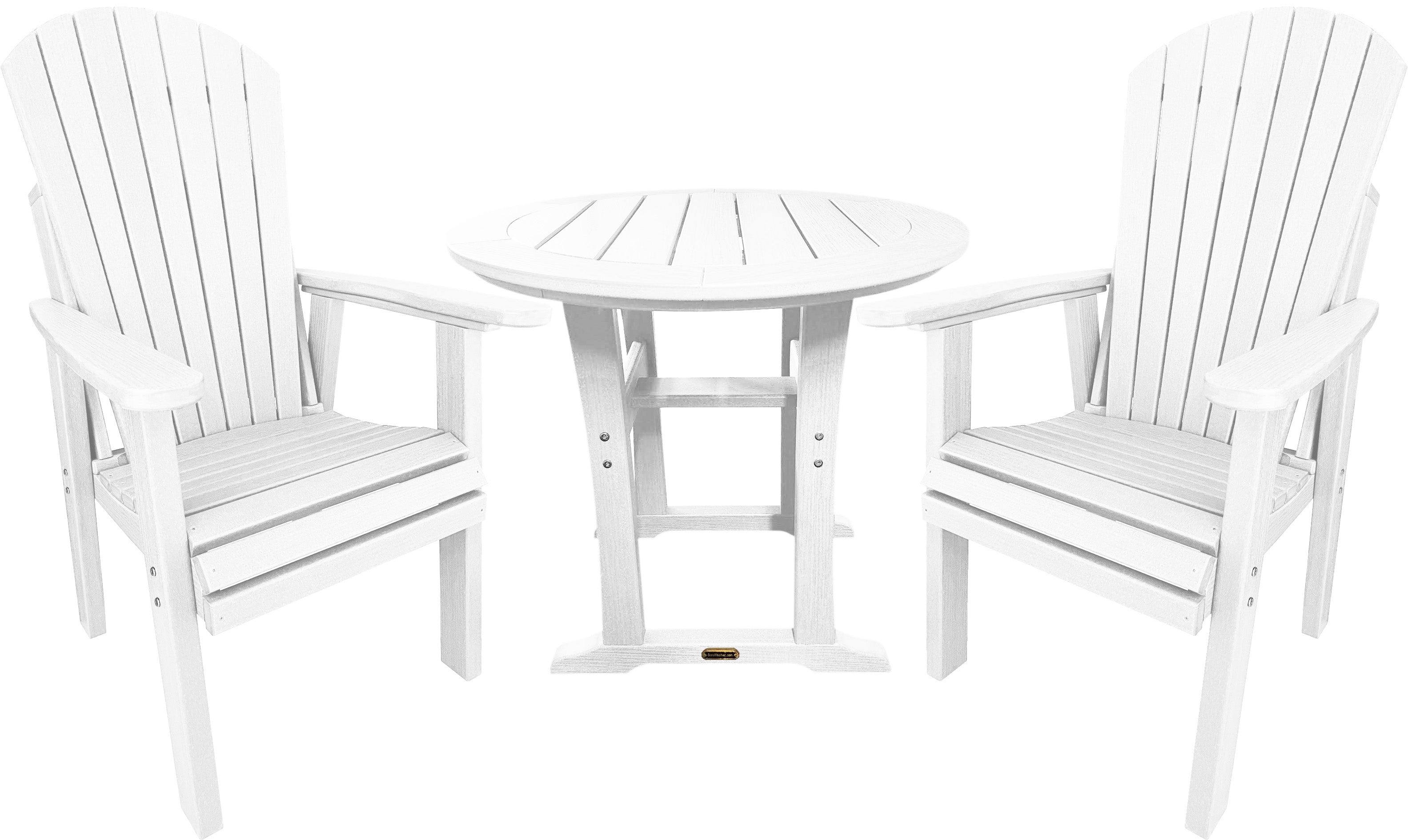 DURAWEATHER POLY® 3-Piece Adirondack Bistro Dining Table Set