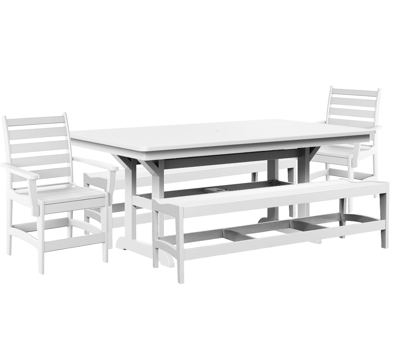 Maywood Dining Set With Two Benches - New