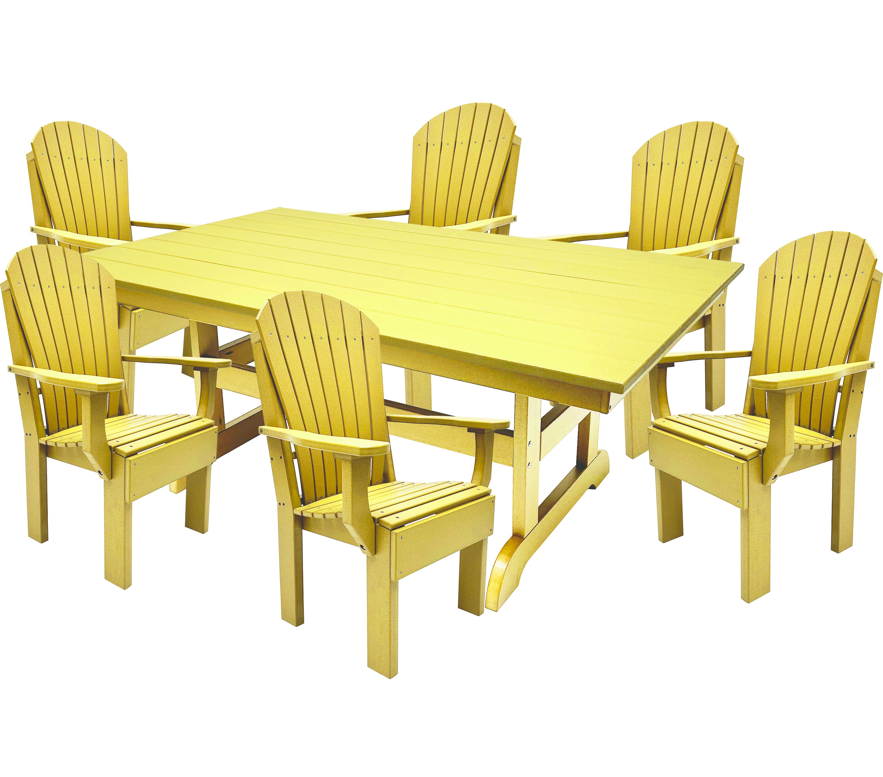 7-Piece Farmhouse Adirondack Dining Table Set