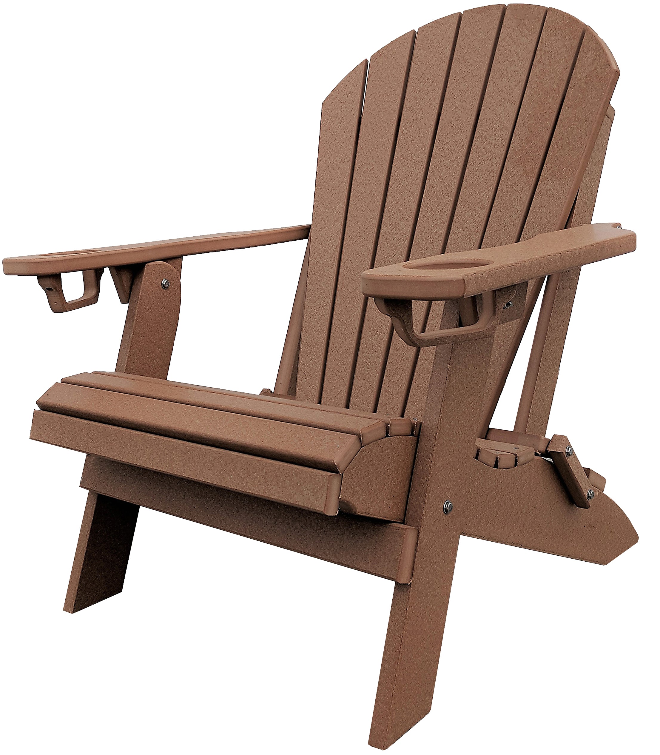 Set of 8 Folding Adirondack Chairs With Built-in Cup Holders King-Size