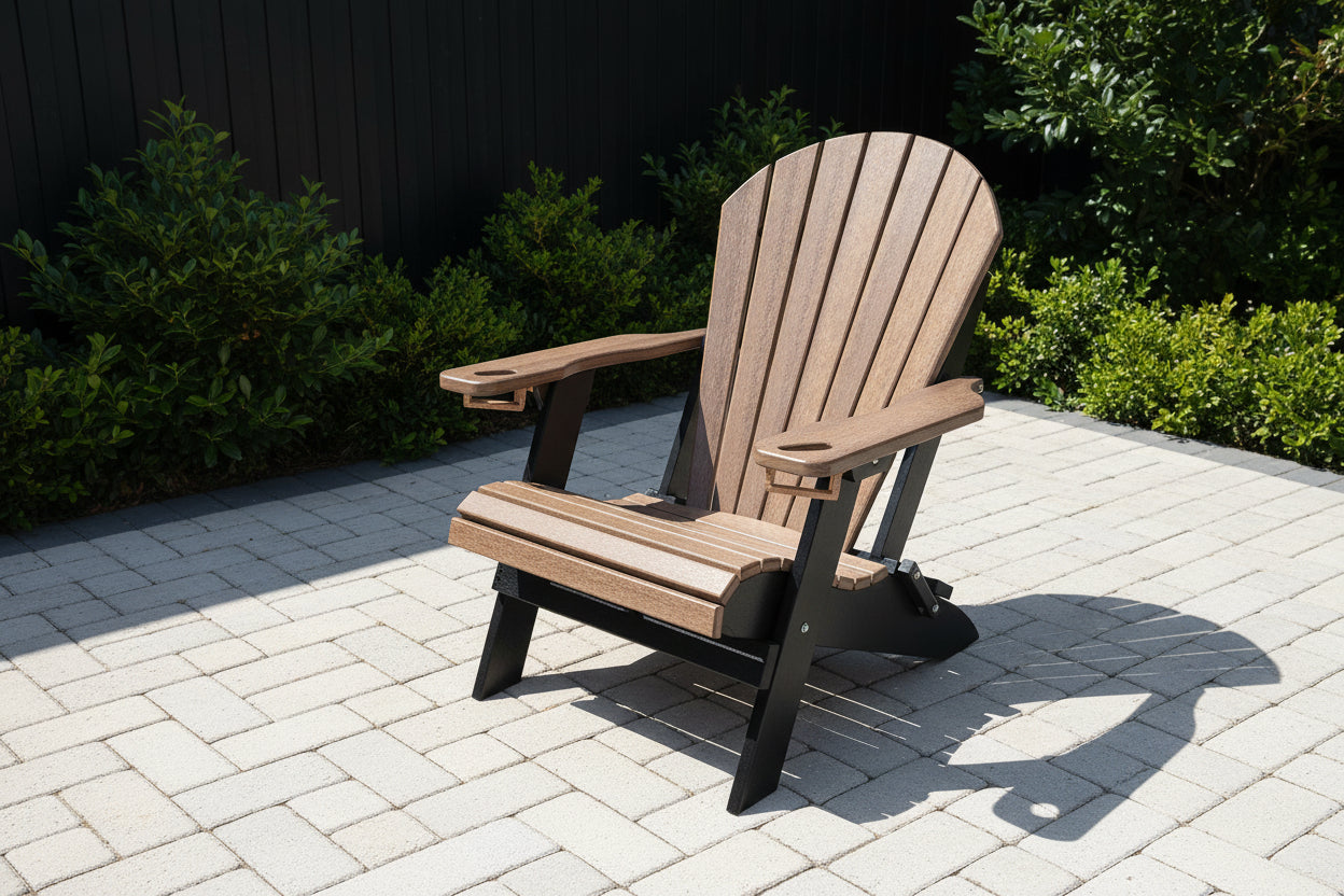 Folding Adirondack Chair With Built-in Cup Holders King-Size
