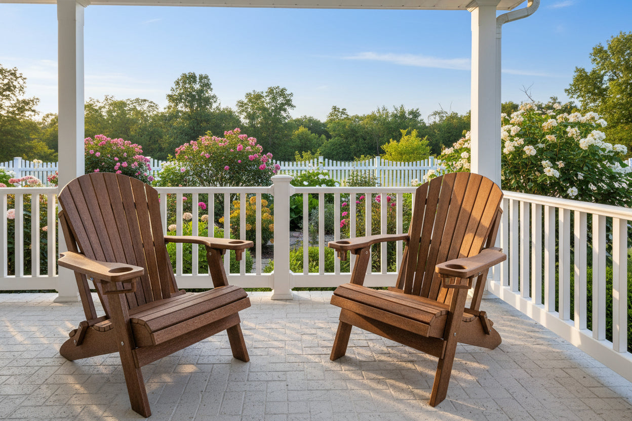 Folding Adirondack Chair With Built-in Cup Holders King-Size