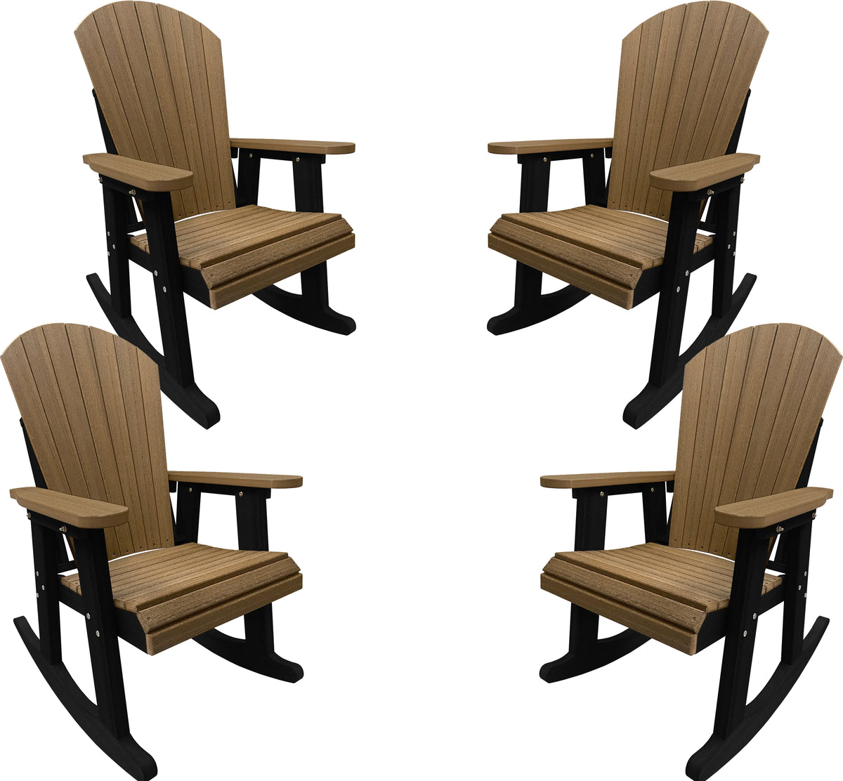 Set of 4 Adirondack Porch Rockers Lakeside Collection
