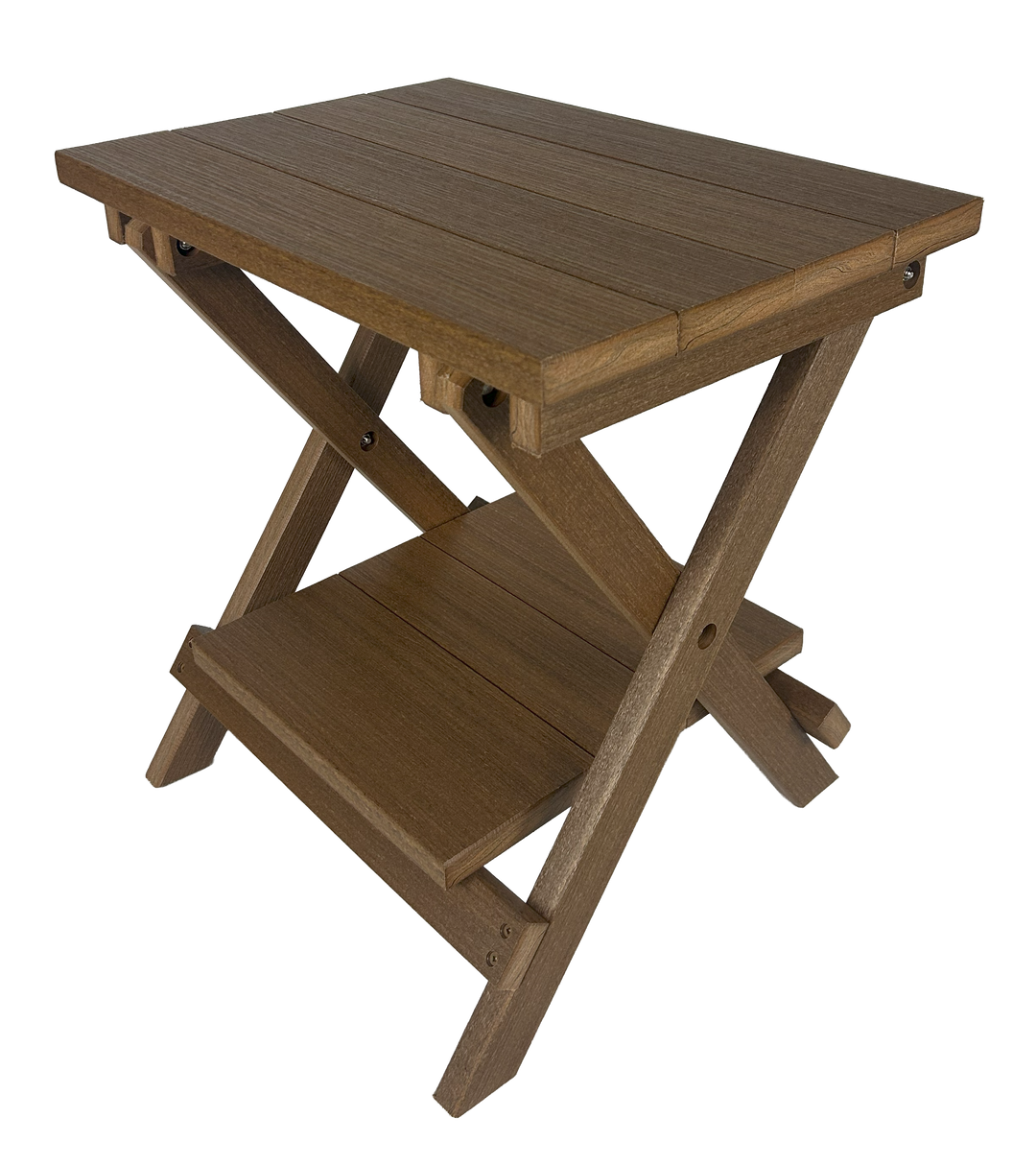 DuraWeather® Poly Folding Deluxe End Table w/ Removable Tray