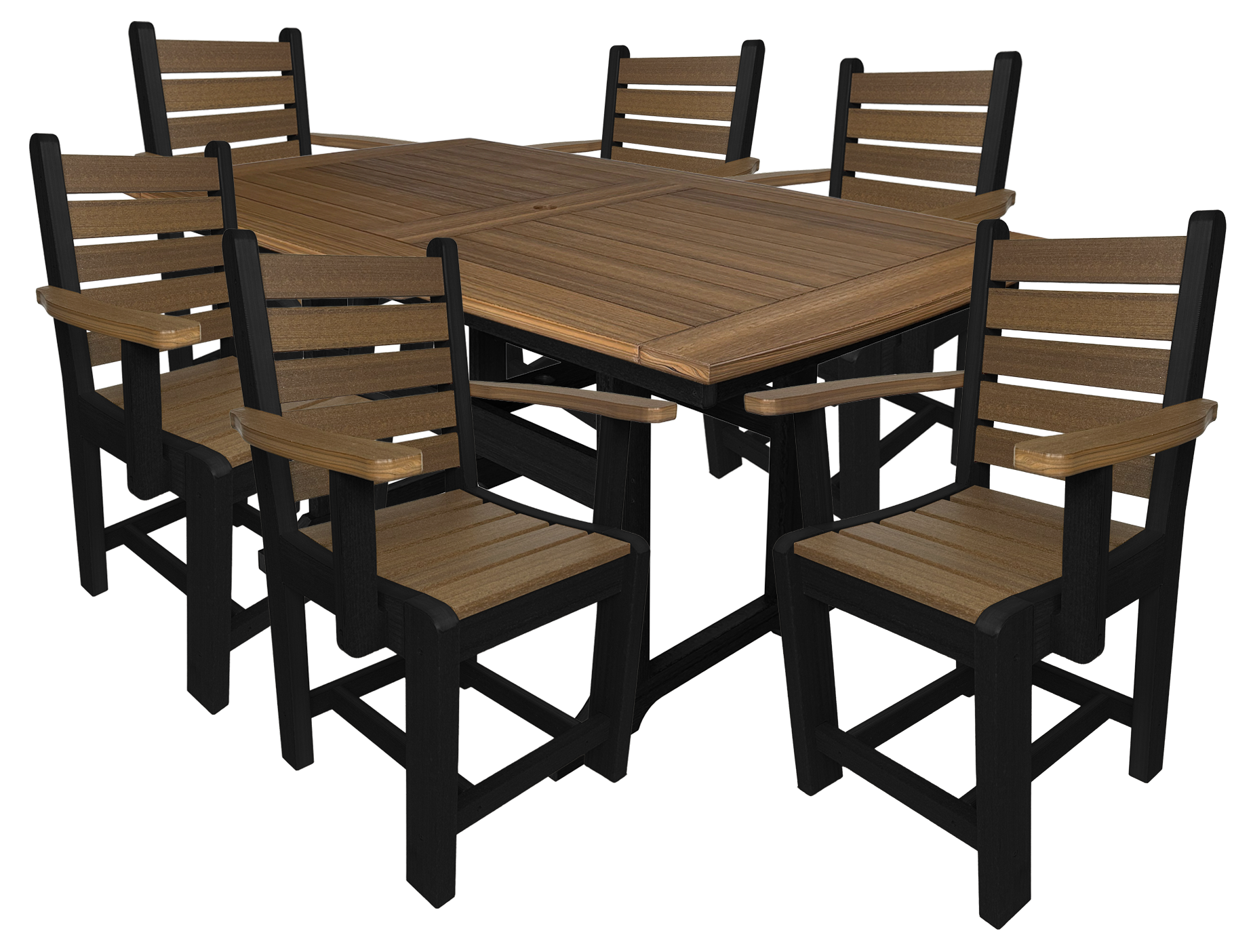 Ovation 7-Piece Dining Set (6) Arm Chairs