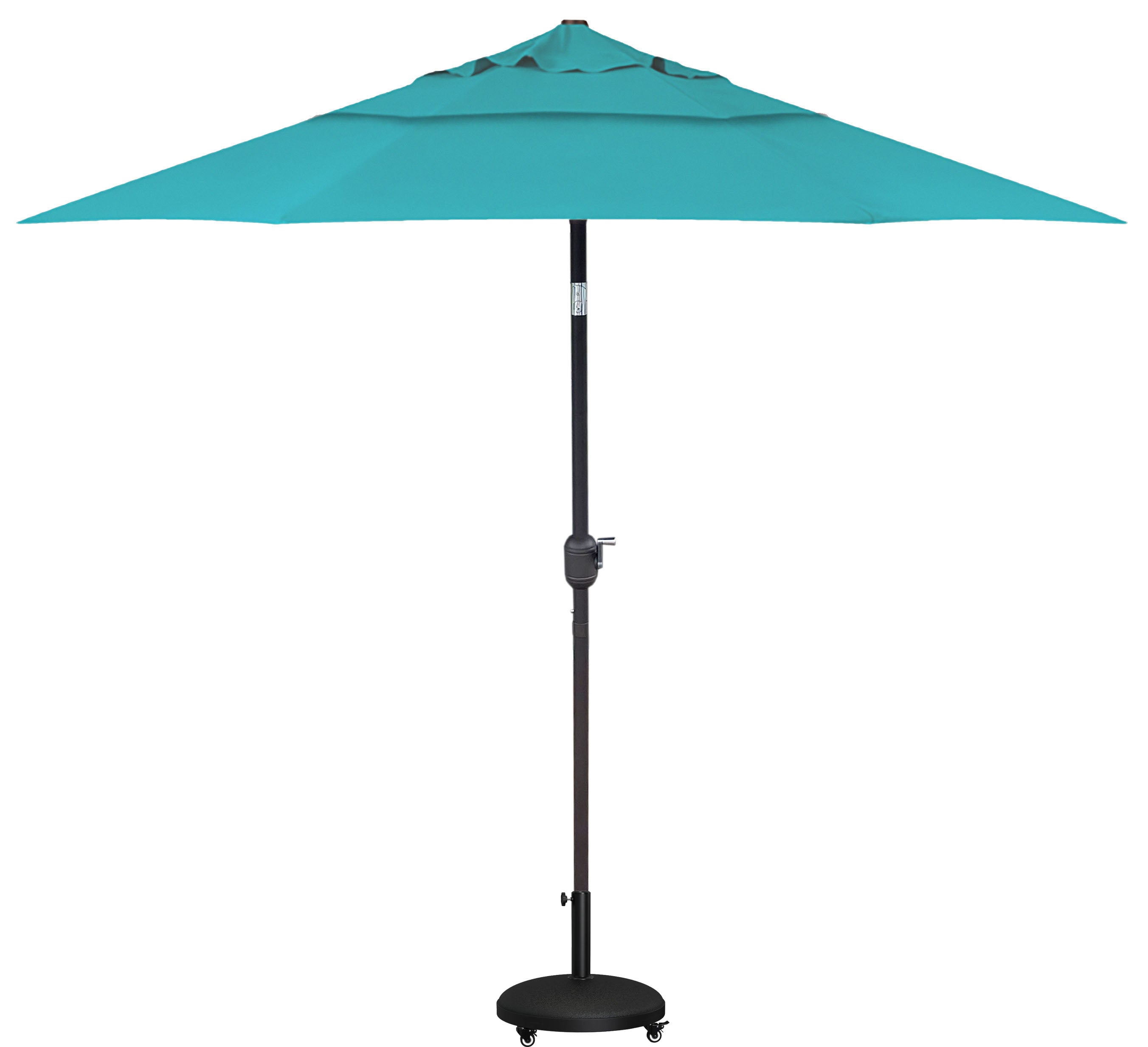 DURAWEATHER POLY® 9'ft Patio Umbrella Push Button Tilt Double Wind Vents Includes Base in Sunbrella Fabrics