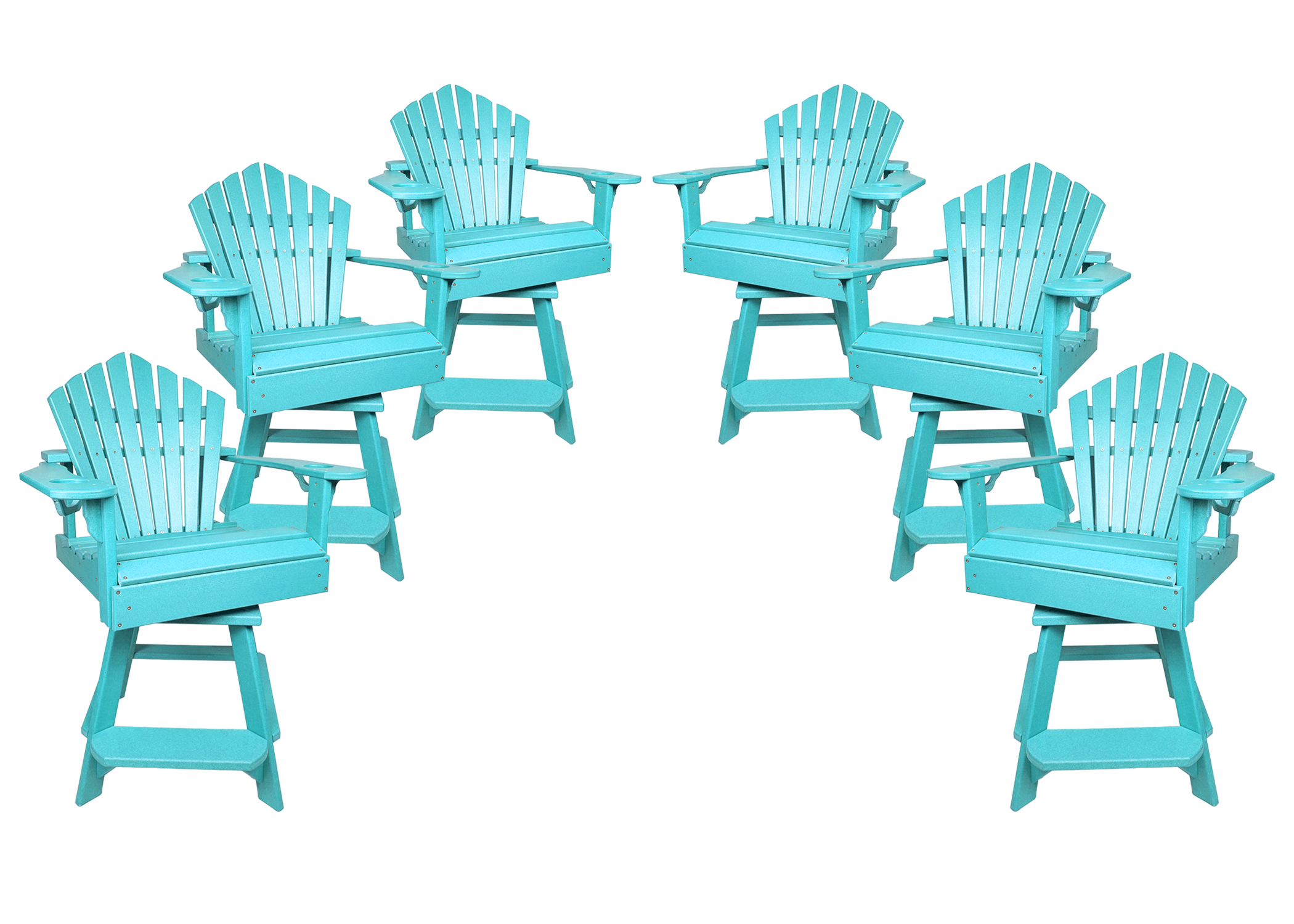 Set of 6 - Bridgewater Swivel Counter Chairs