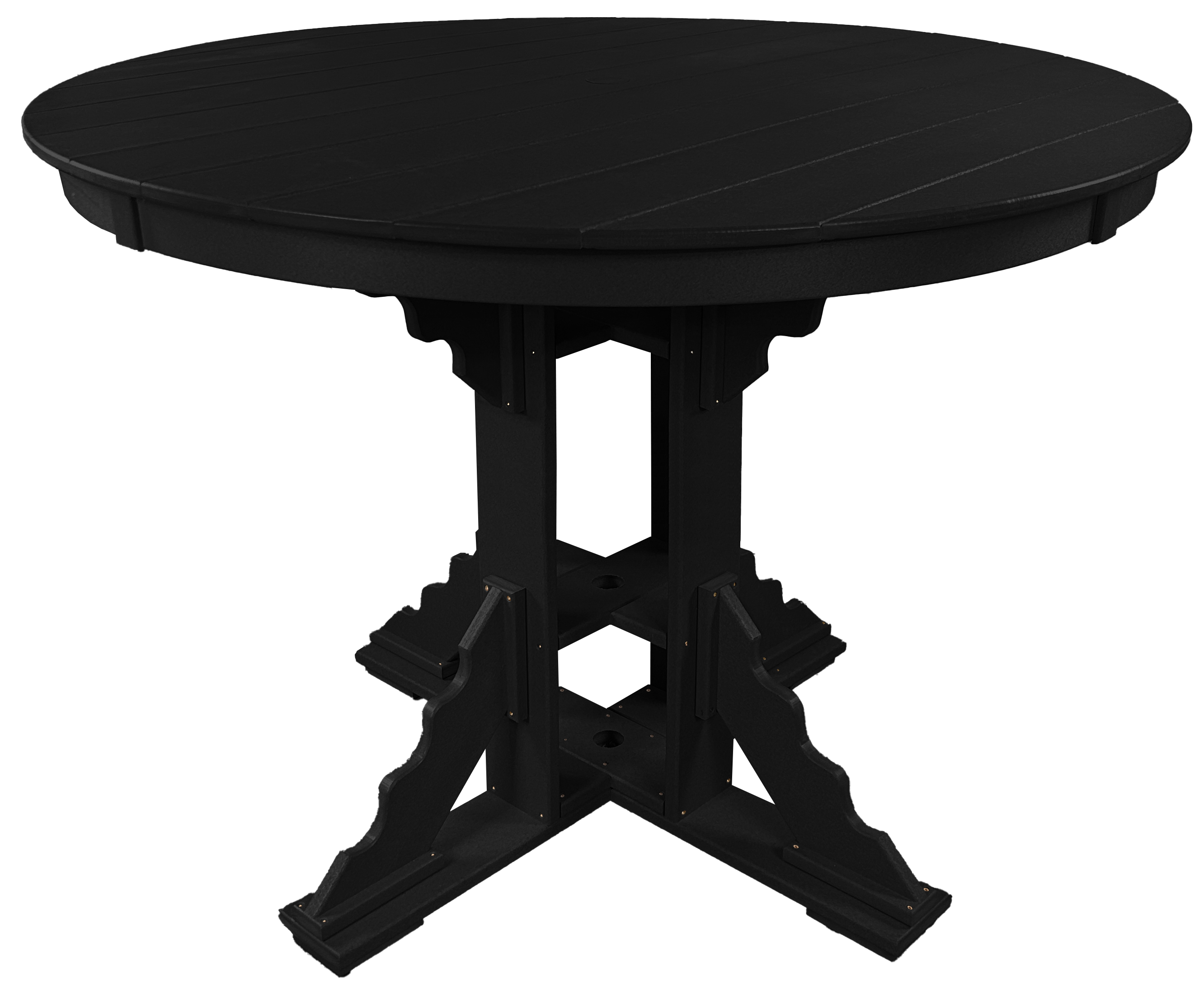 7-Piece 60”rd. Bridgewater Counter Swivels With Built In Cupholders Set