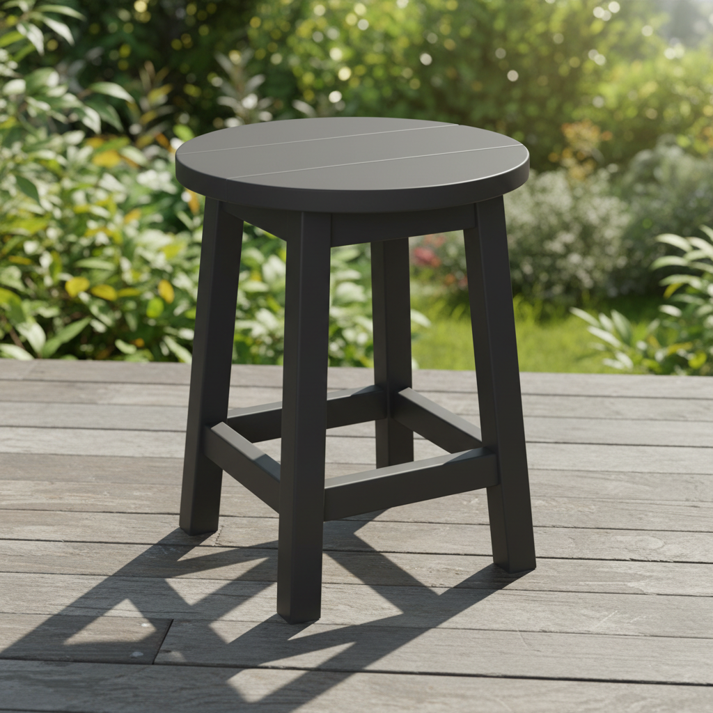 DuraWeather Poly ROUND BAR STOOL