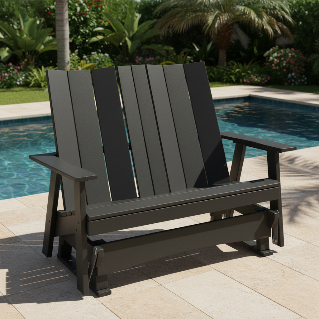 DuraWeather Poly MODERN 4 GLIDER BENCH