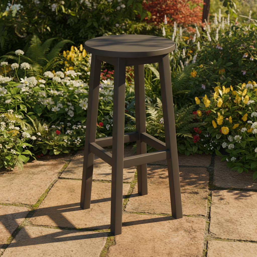 DuraWeather Poly ROUND BAR STOOL