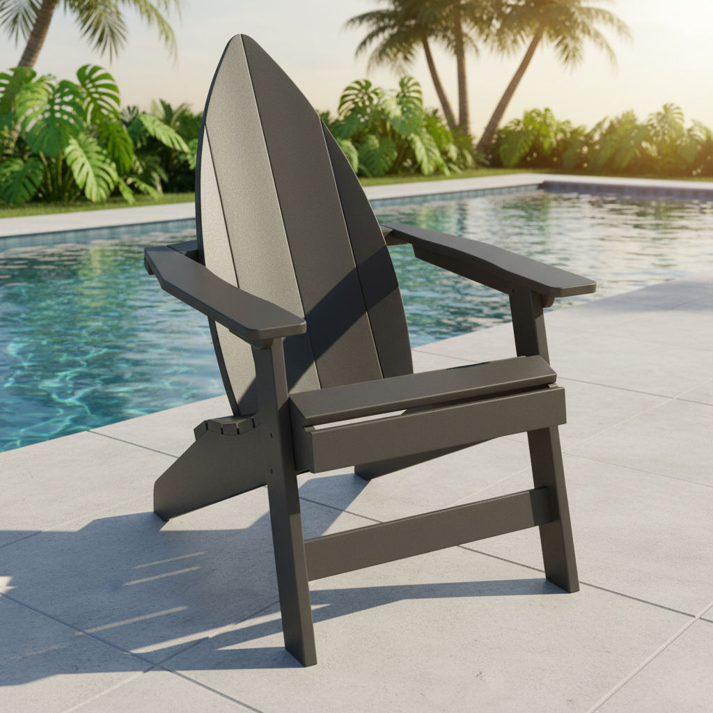 DuraWeather Poly SURFBOARD ADIRONDACK-NOSE CHAIR