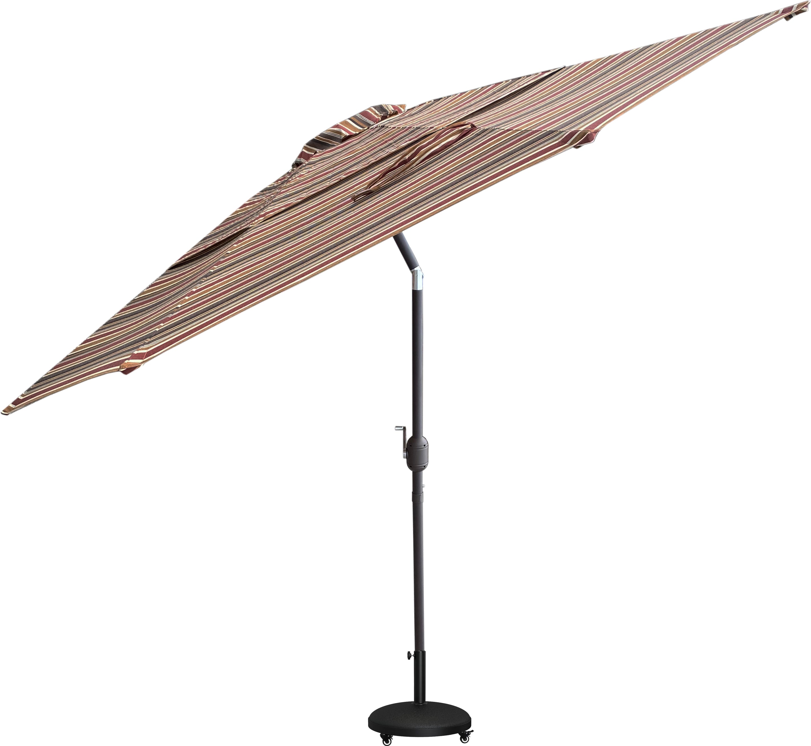 DURAWEATHER POLY® 9'ft Patio Umbrella Push Button Tilt Double Wind Vents Includes Base in Sunbrella Fabrics