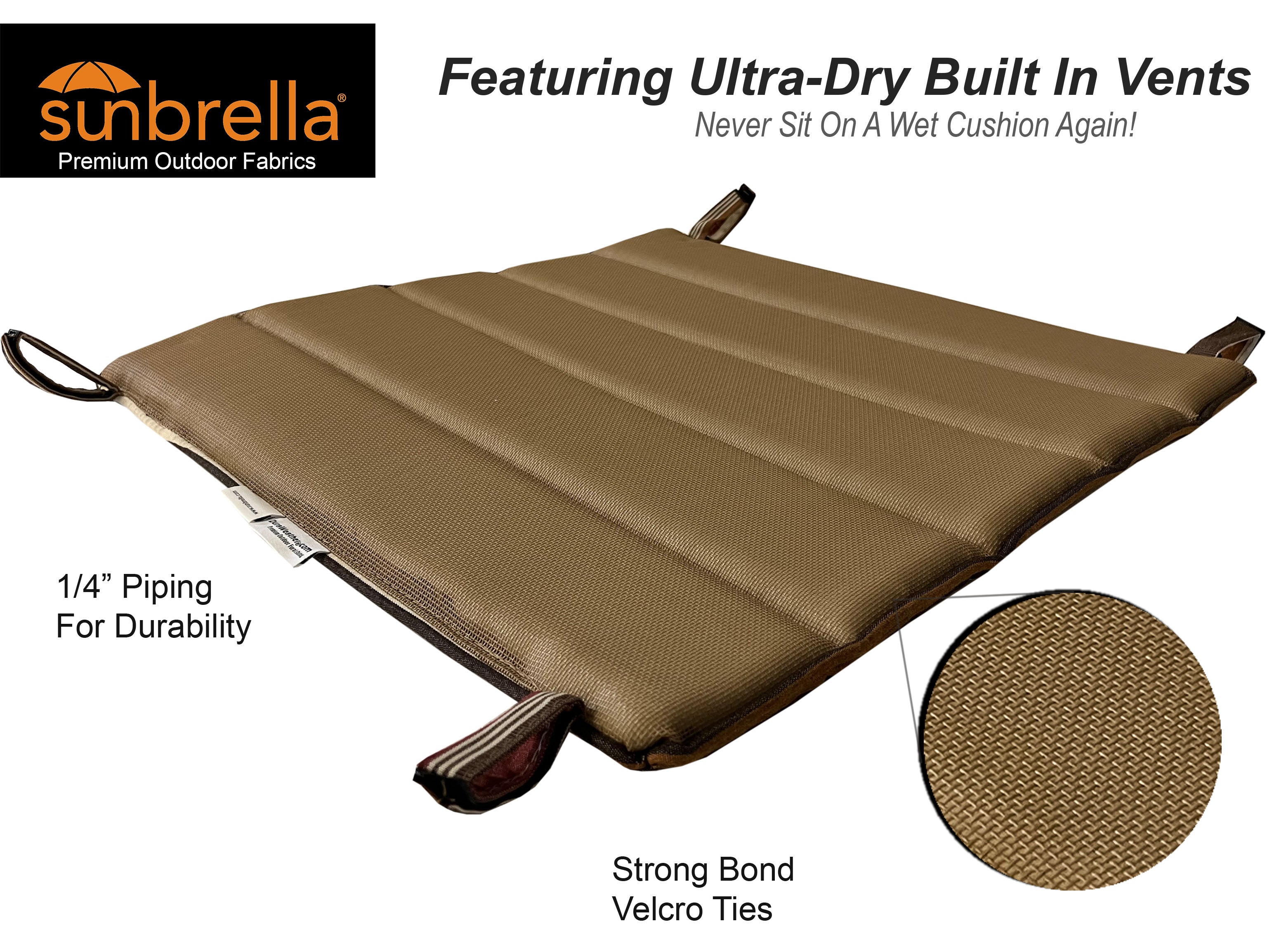 Dining, Counter, Rocker, & Glider Chair Seat Cushions Sunbrella® Fabric (18 Colors Options!)