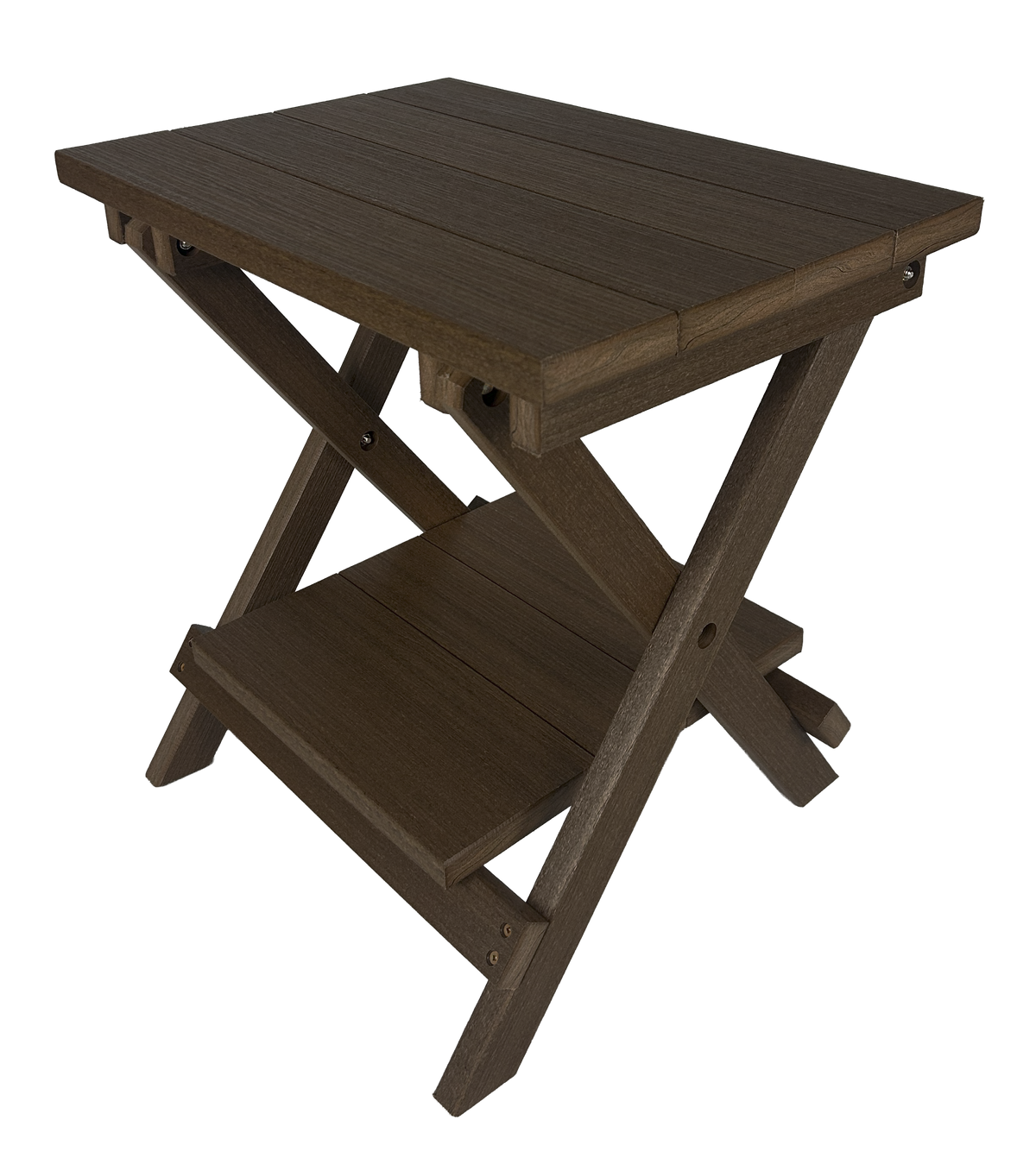 DuraWeather® Poly Folding Deluxe End Table w/ Removable Tray