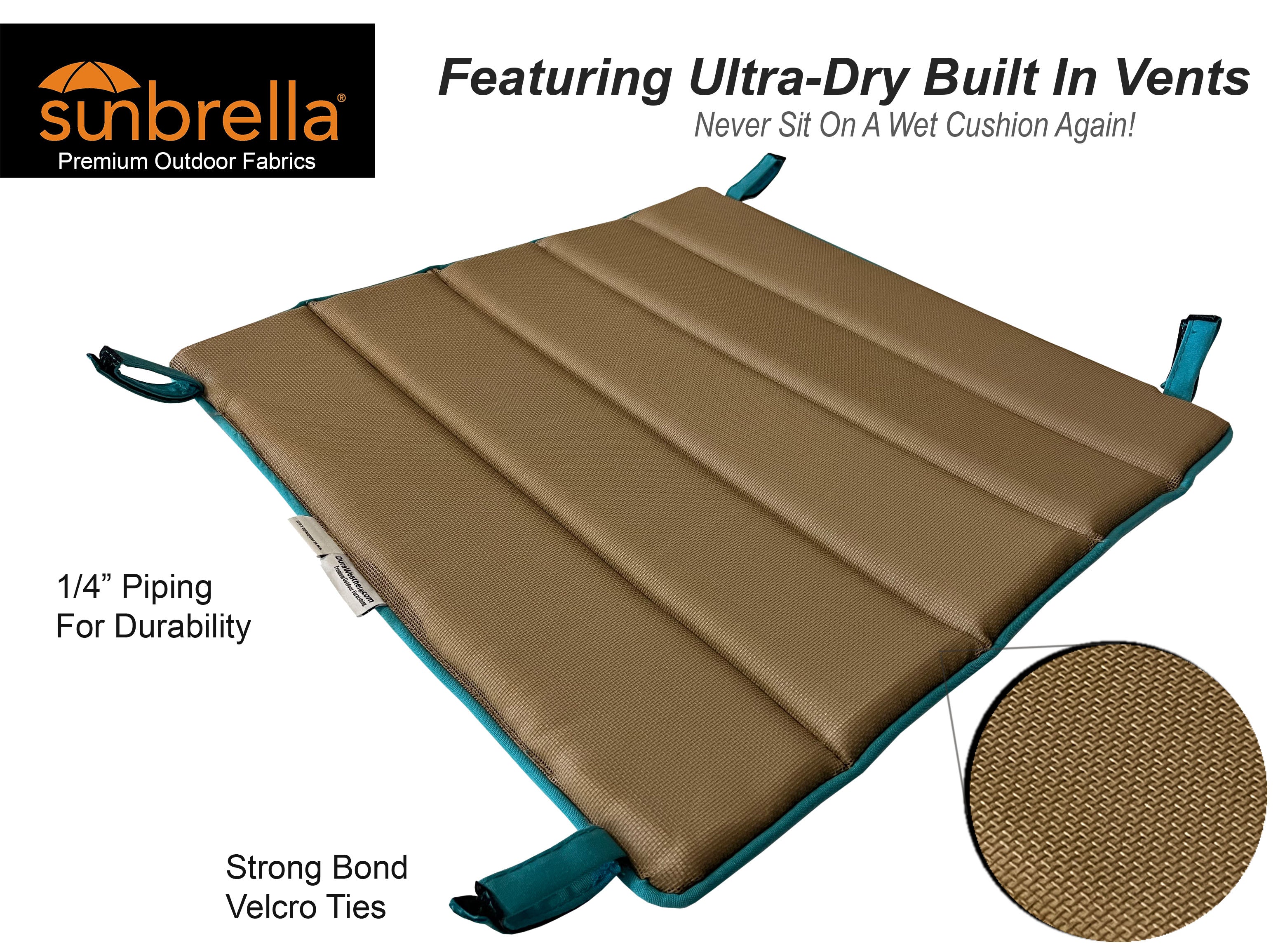 Dining, Counter, Rocker, & Glider Chair Seat Cushions Sunbrella® Fabric (18 Colors Options!)