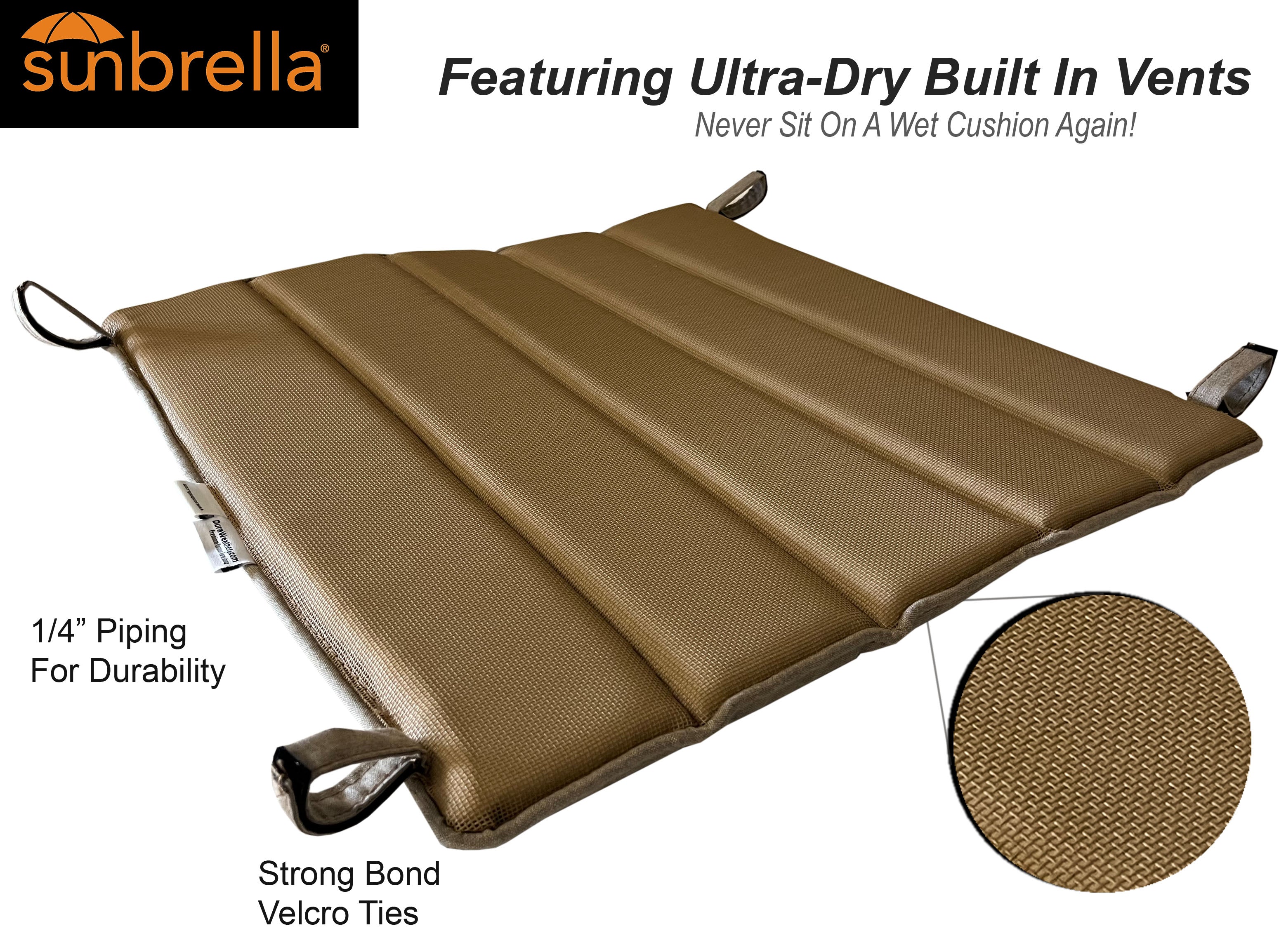 Dining, Counter, Rocker, & Glider Chair Seat Cushions Sunbrella® Fabric (18 Colors Options!)