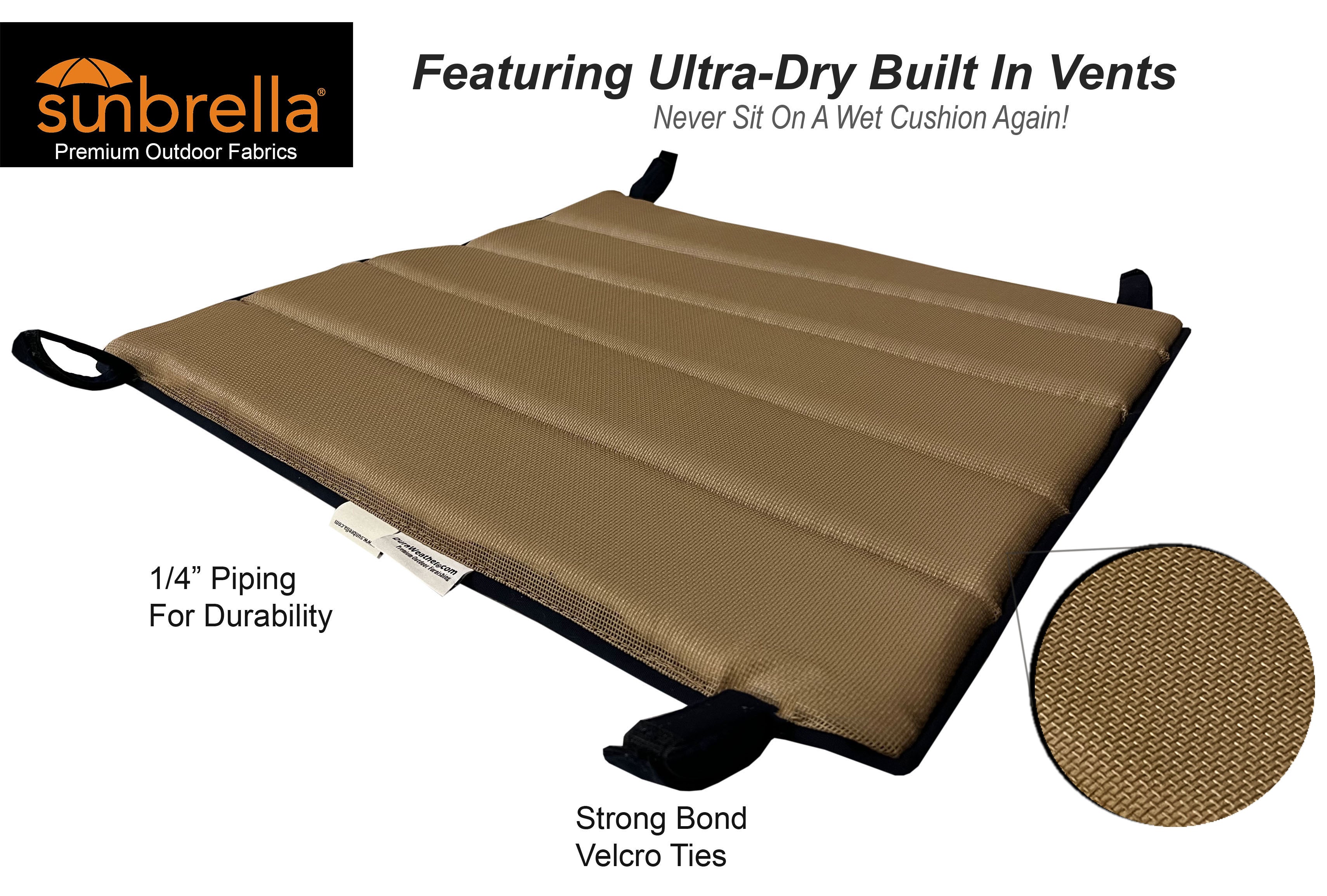 Dining, Counter, Rocker, & Glider Chair Seat Cushions Sunbrella® Fabric (18 Colors Options!)