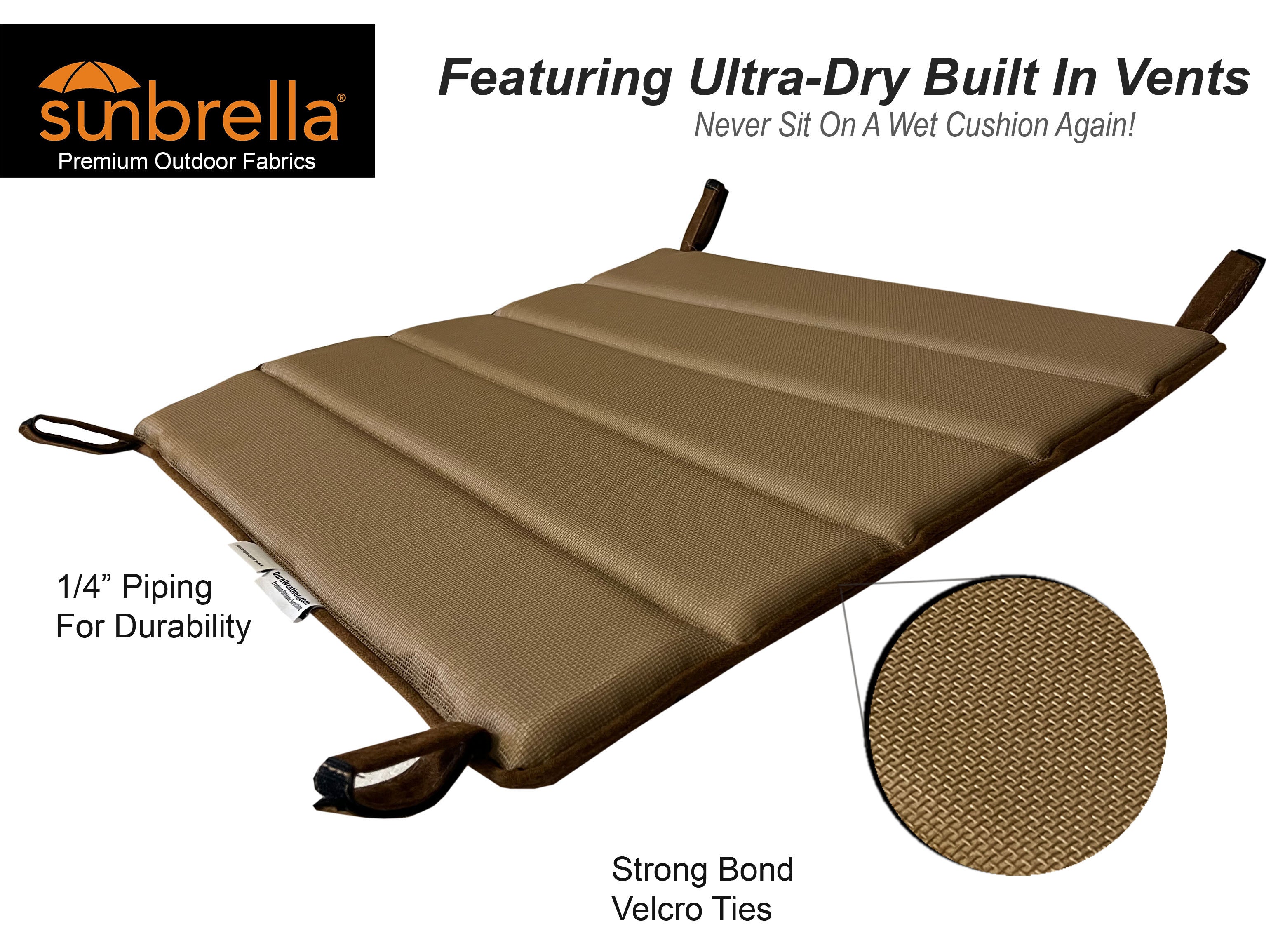 Dining, Counter, Rocker, & Glider Chair Seat Cushions Sunbrella® Fabric (18 Colors Options!)