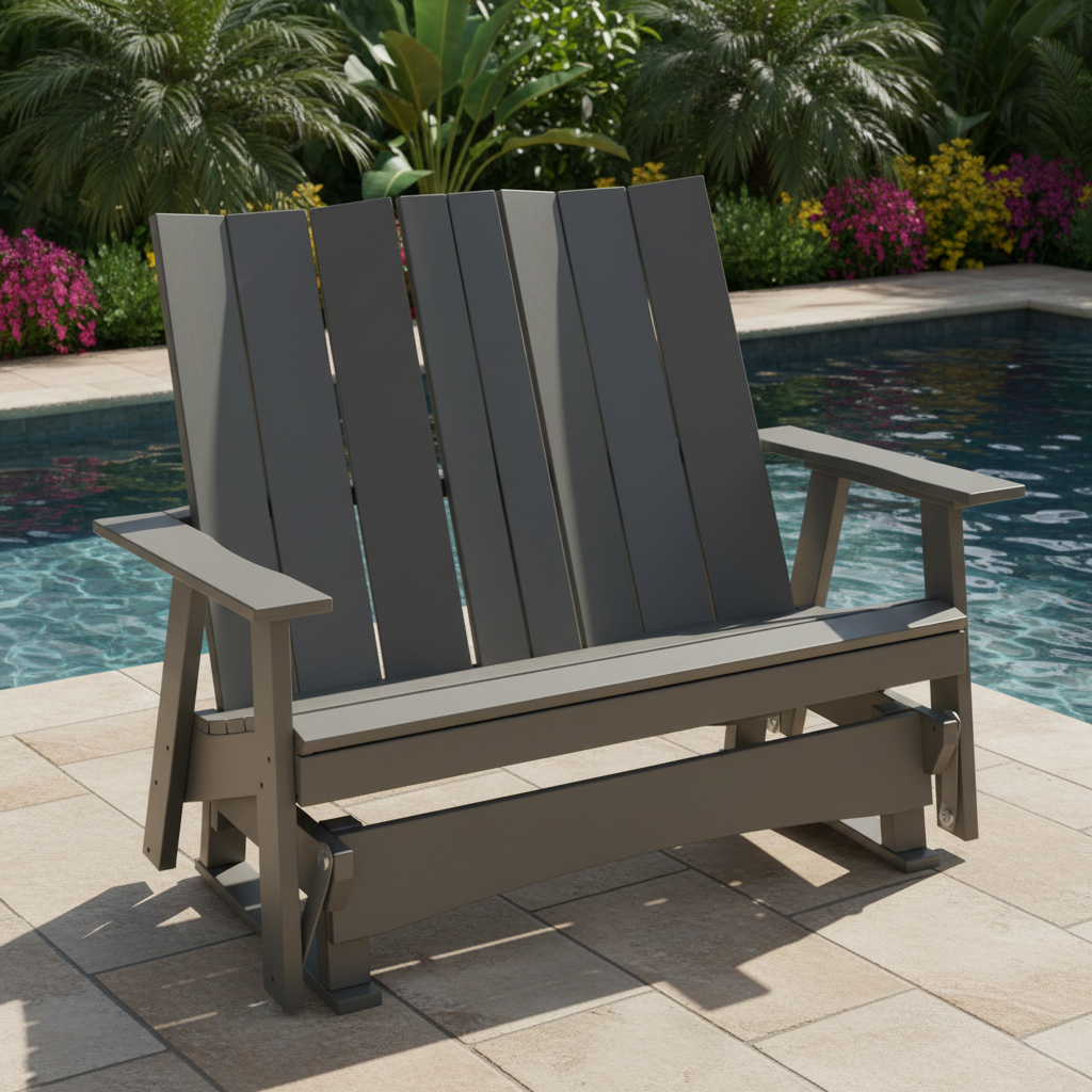 DuraWeather Poly MODERN 4 GLIDER BENCH