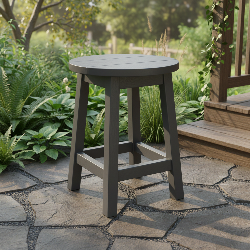 DuraWeather Poly ROUND BAR STOOL