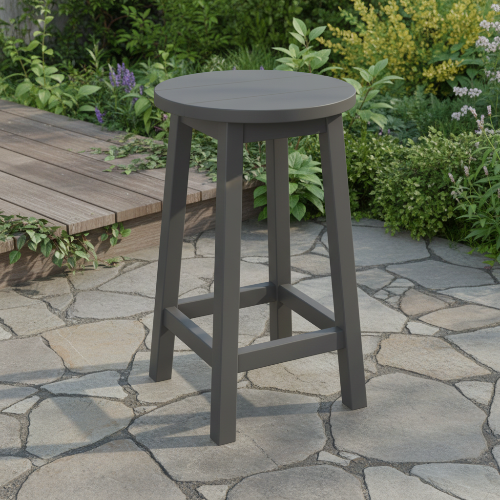 DuraWeather Poly ROUND BAR STOOL