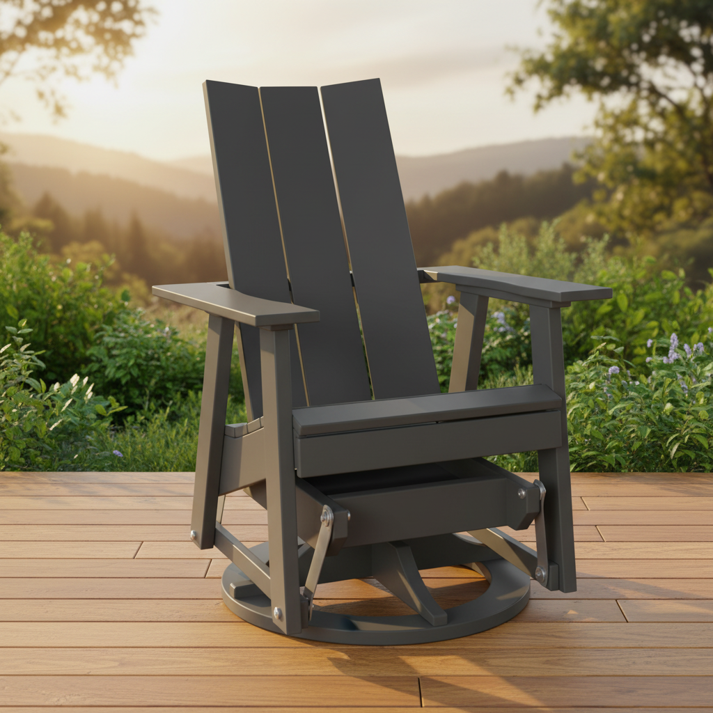 DuraWeather Poly MODERN SWIVEL GLIDER