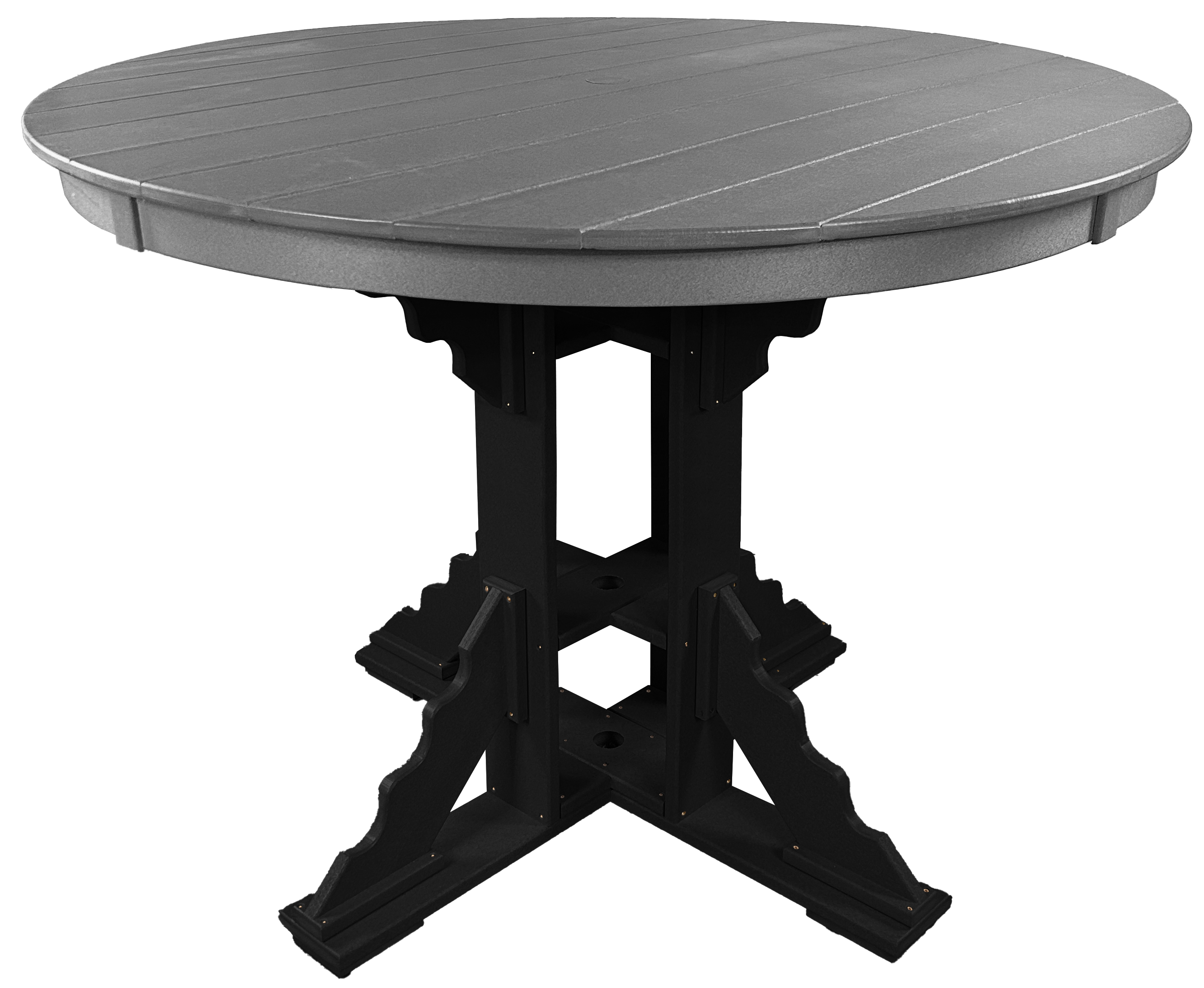 7-Piece 60”rd. Bridgewater Counter Set With Built In Cupholders